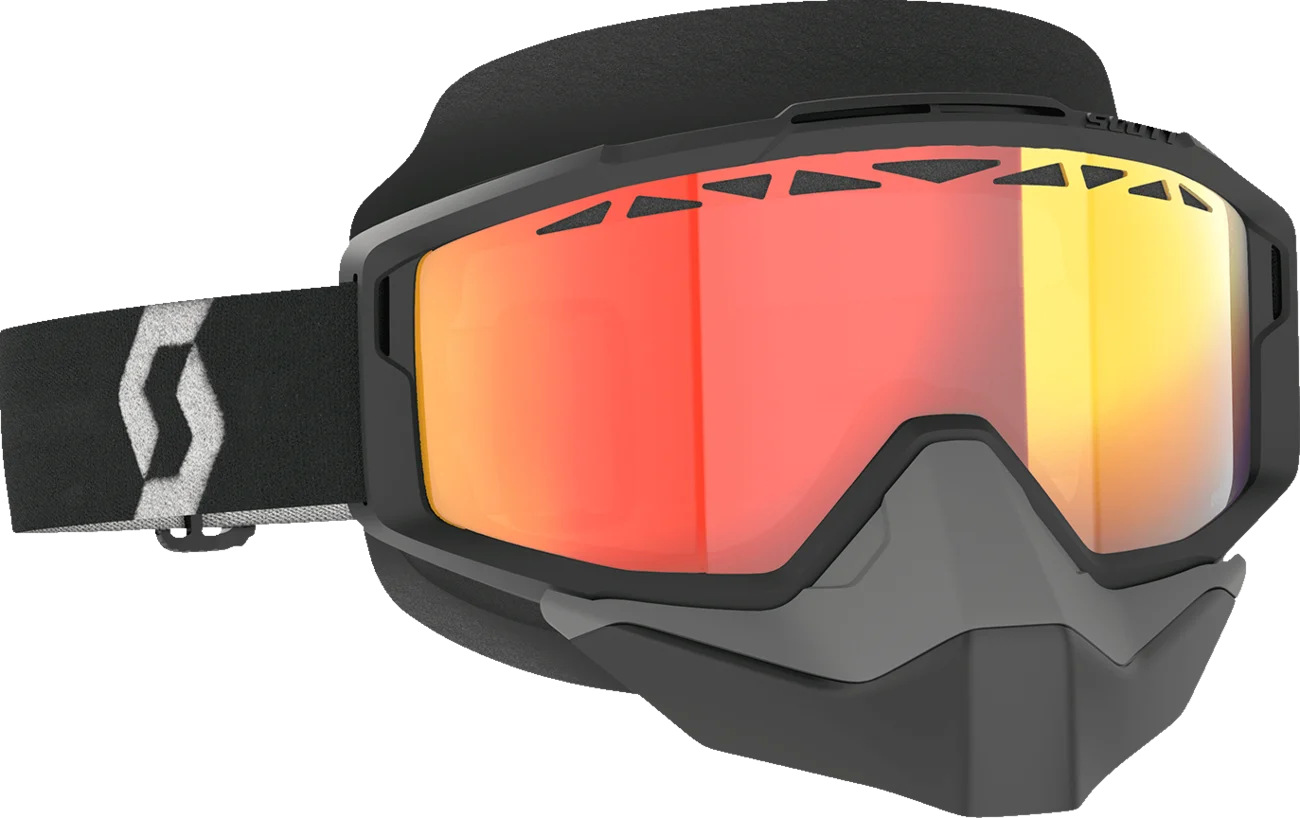 SCOTT Split OTG Snow Goggle - Light Sensitive - Black/White - Red Chrome 285542-1007341