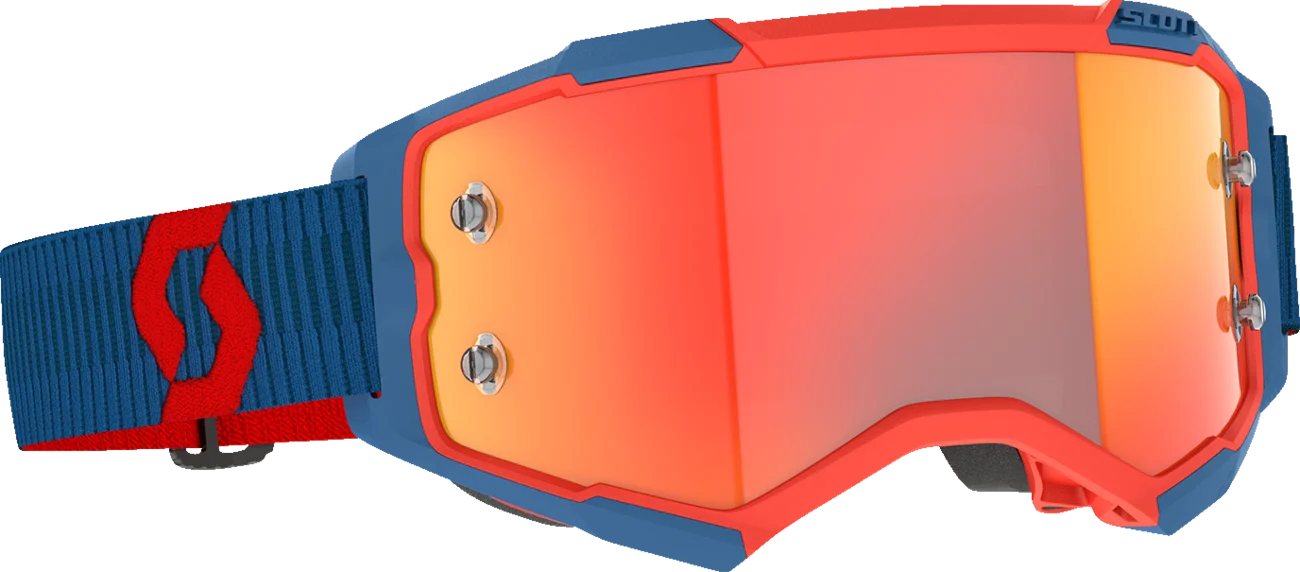 SCOTT Fury Goggle - Dark Blue/Neon Red - Orange Chrome 272828-7698280