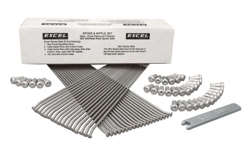 Excel Rear Spoke/Nipple Set - 10 Gauge / 32 Qty - Silver - XS0-41167