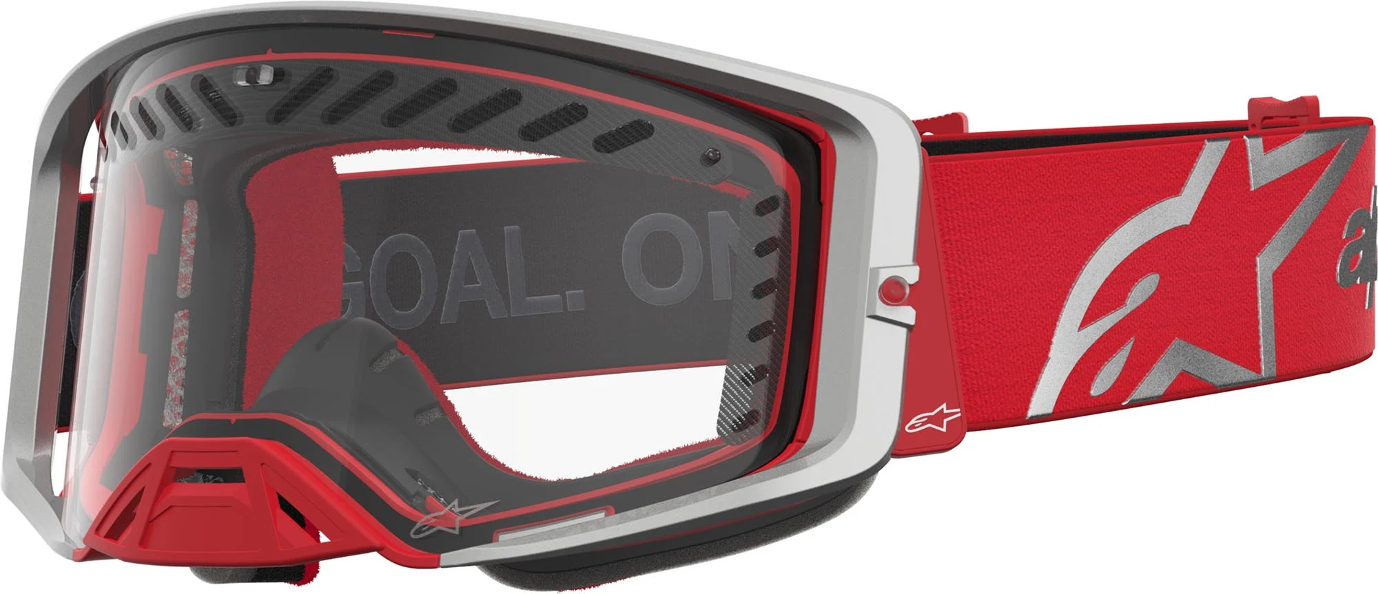 Alpinestars Supertech Dura Air Fluid Motocross Goggles  red/silver