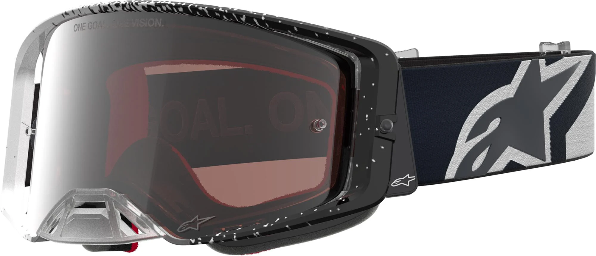 Alpinestars Supertech Hiten Mirror Motocross Goggles  white/black