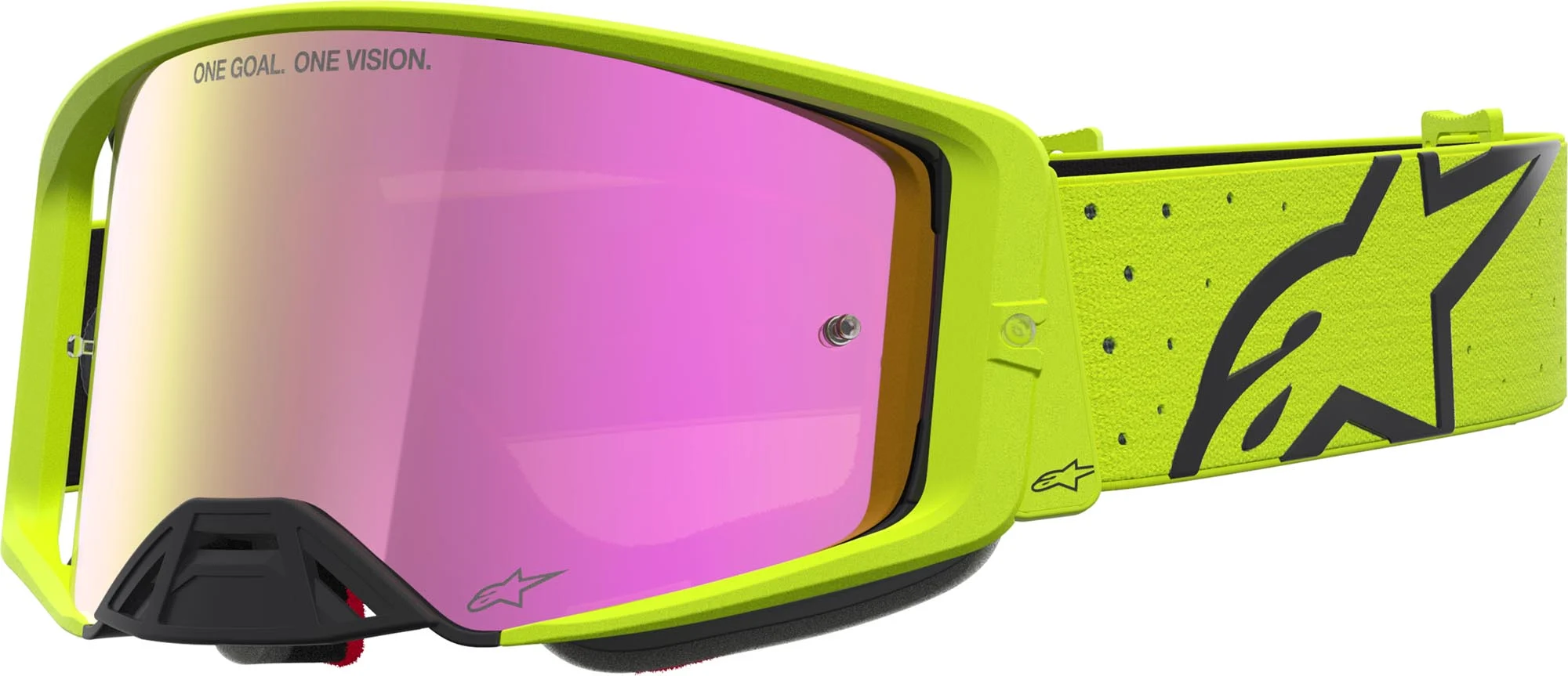 Alpinestars Supertech Vesta Mirror Motocross Goggles  neon yellow/black