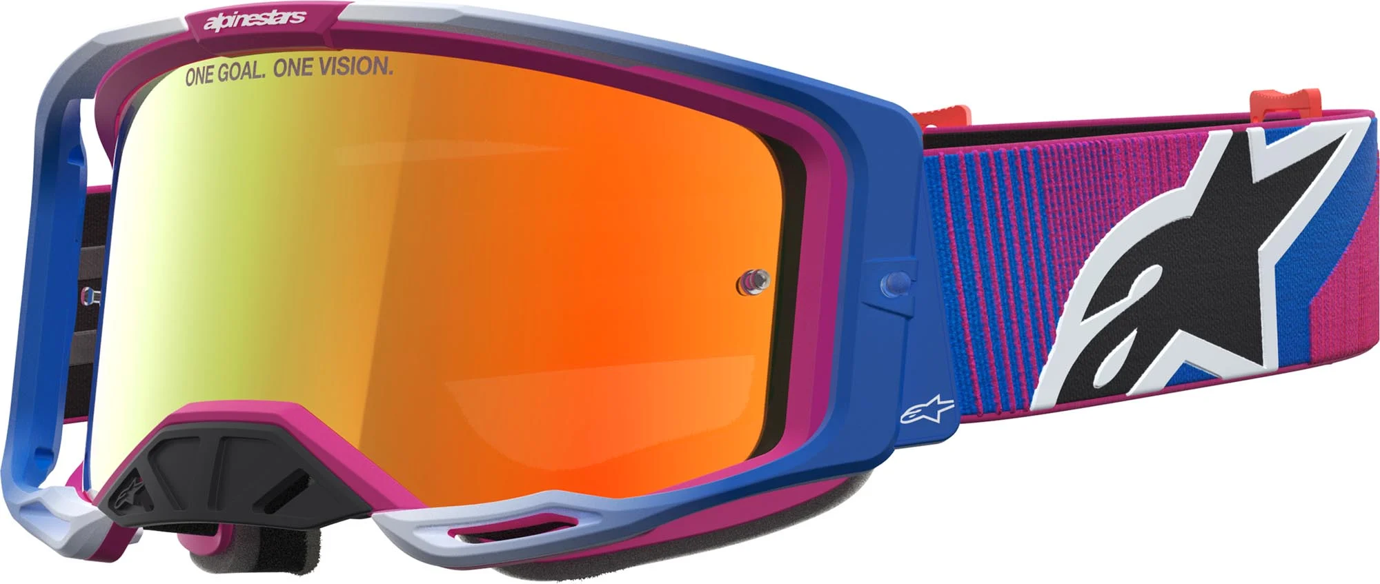 Alpinestars Vision 8 Maven Mirror Motocross Goggles  black/blue/pink