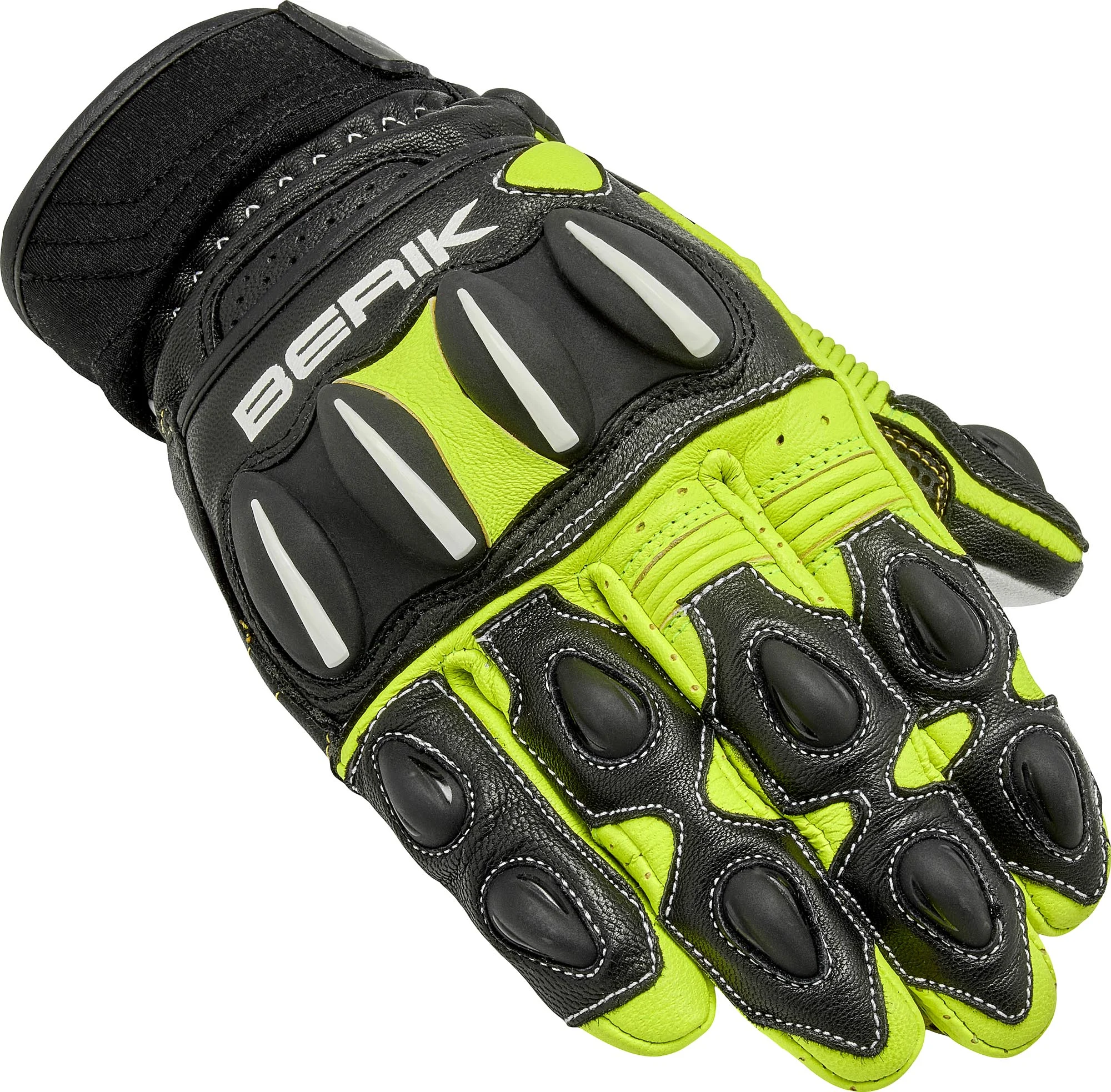 Berik Ariax Adventure Motorcycle Gloves  black/neon-yellow