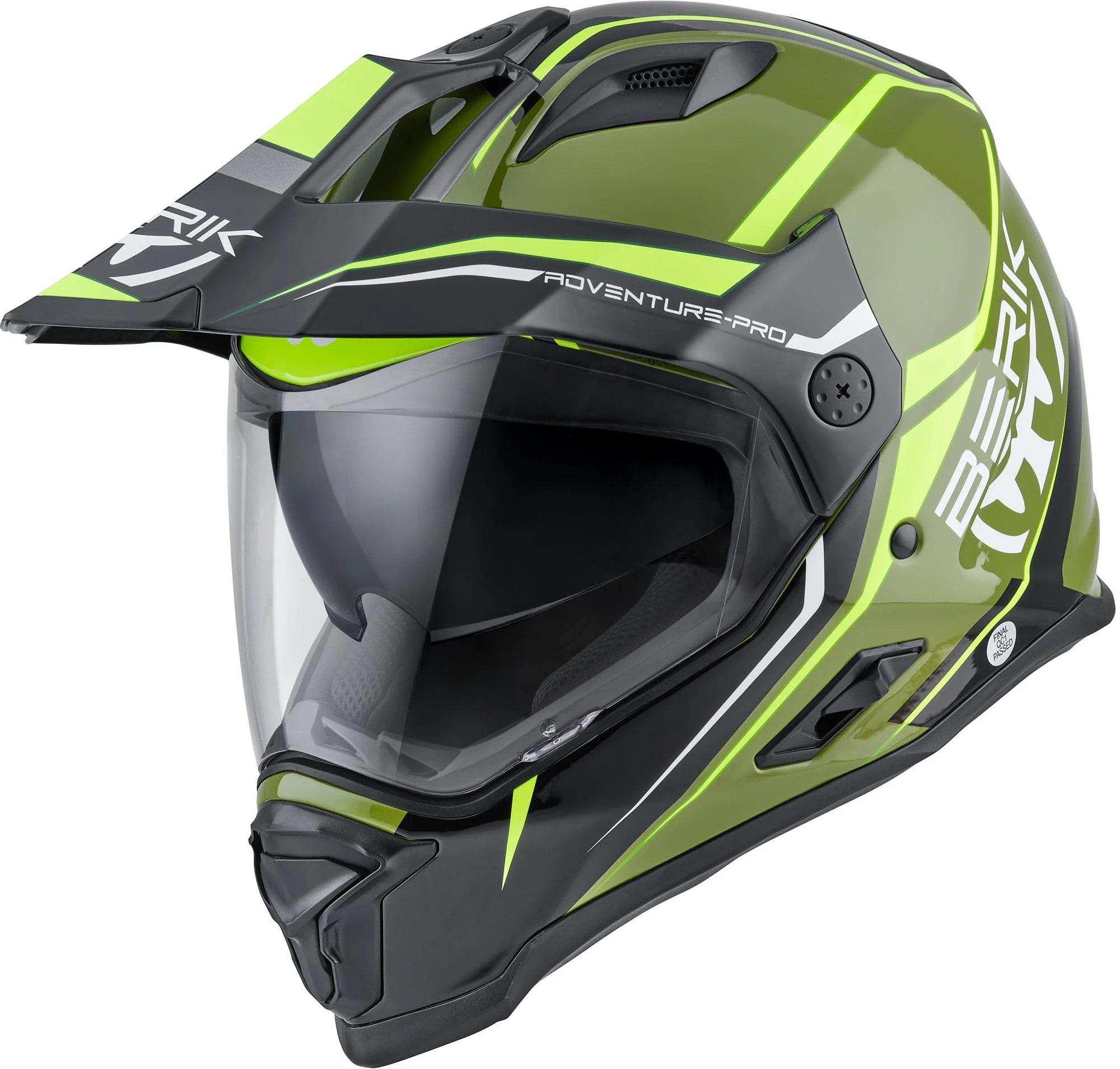 Berik MX313 Volstom Adventure Pro Enduro Helmet  green/yellow/black