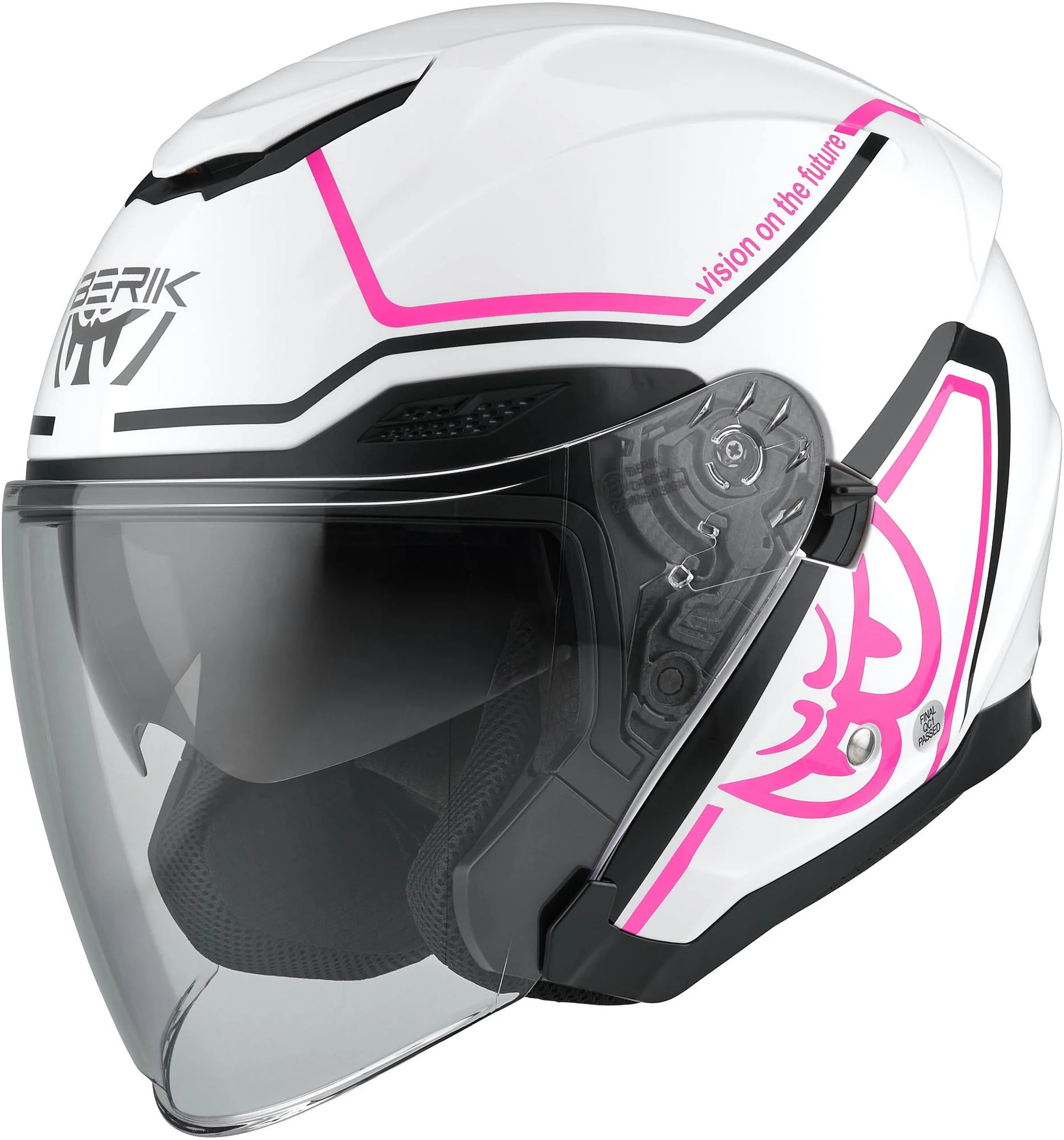 Berik OF669 Balika Jet Helmet  white/hotpink