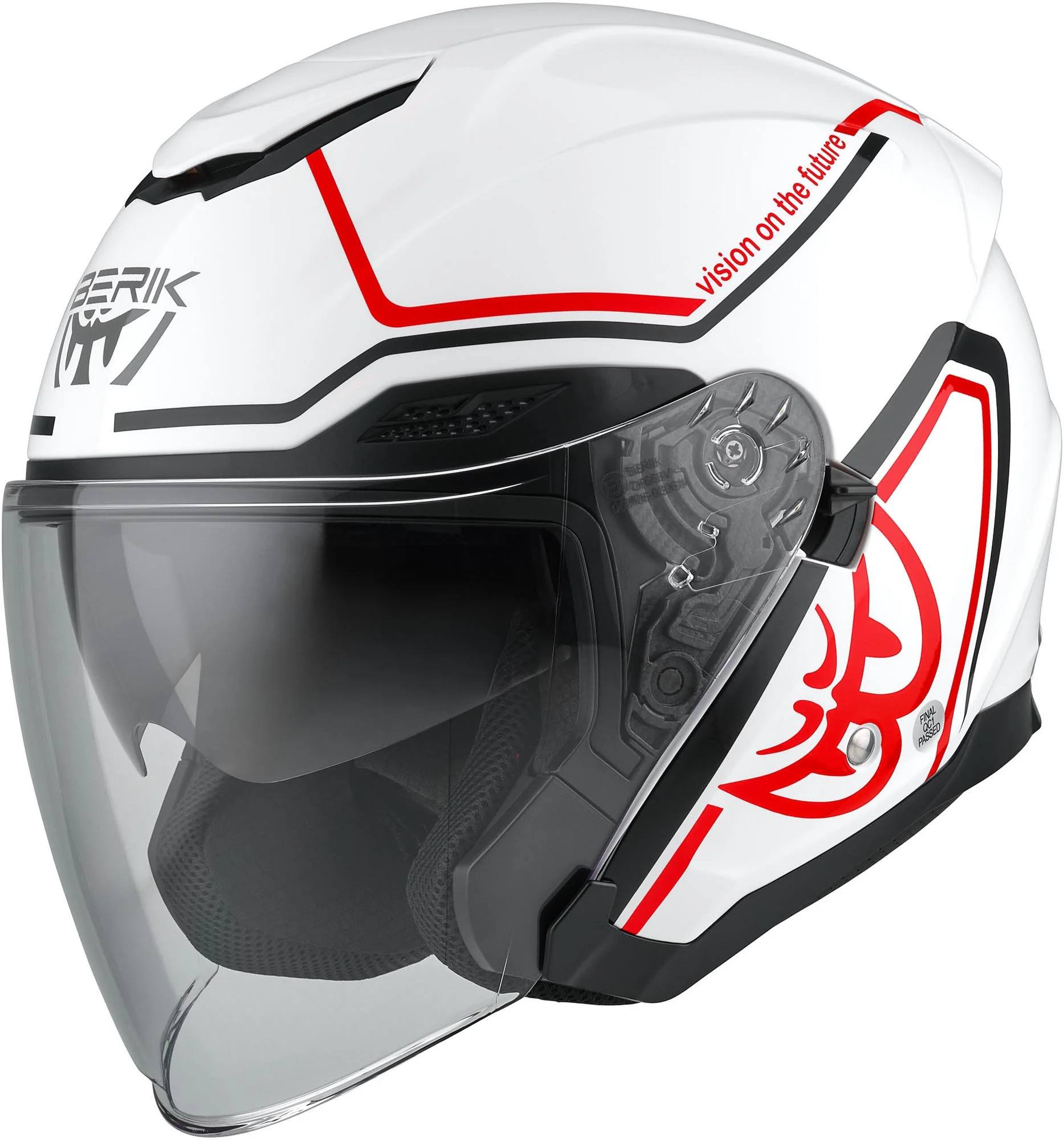 Berik OF669 Balika Jet Helmet  white/red