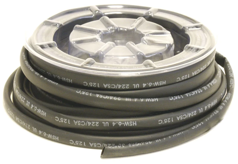 Bihr Reel of Heat-Shrinkable Tubing Black Ø9,5mm 8m