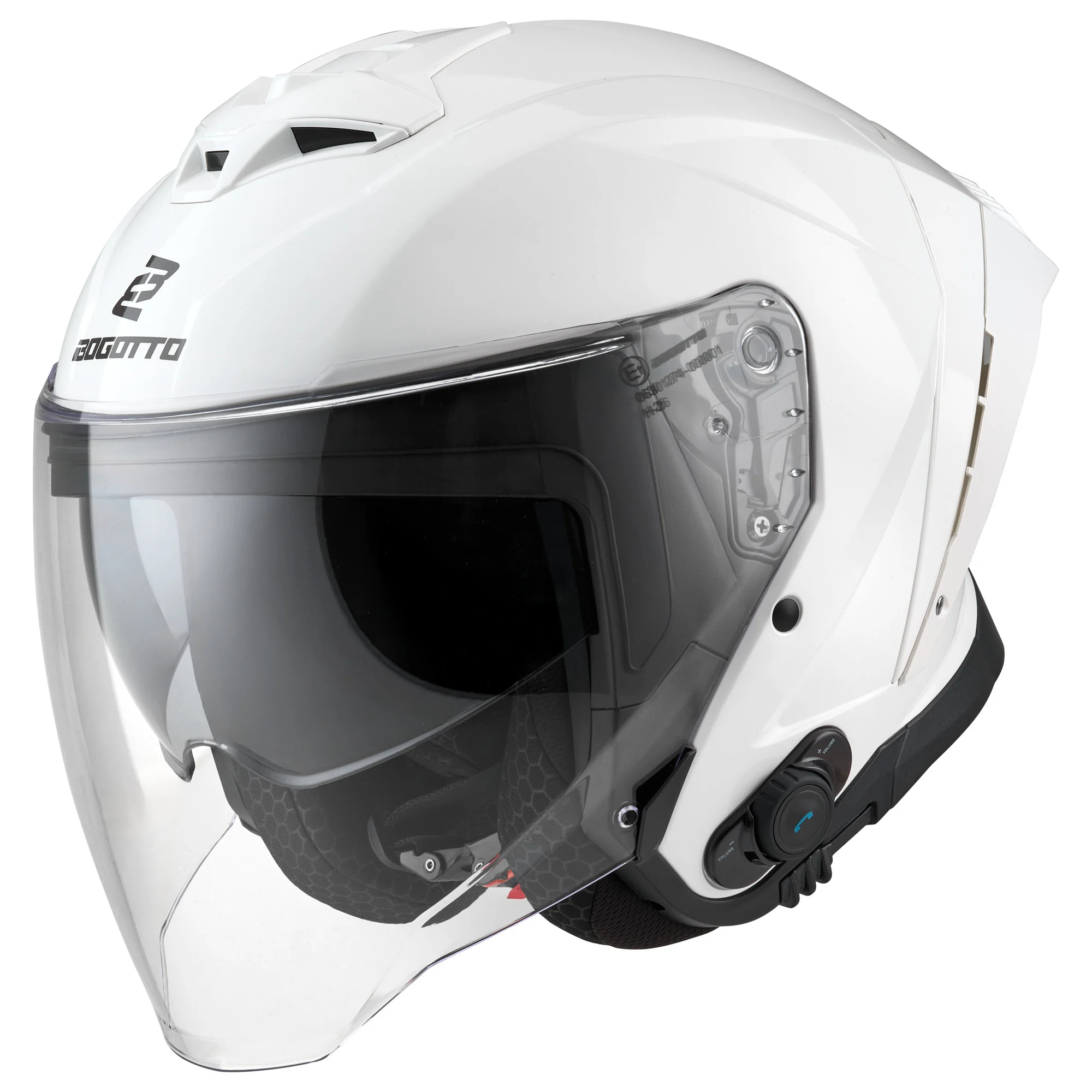 Bogotto H599 Bluetooth Open-Face Helmet  white