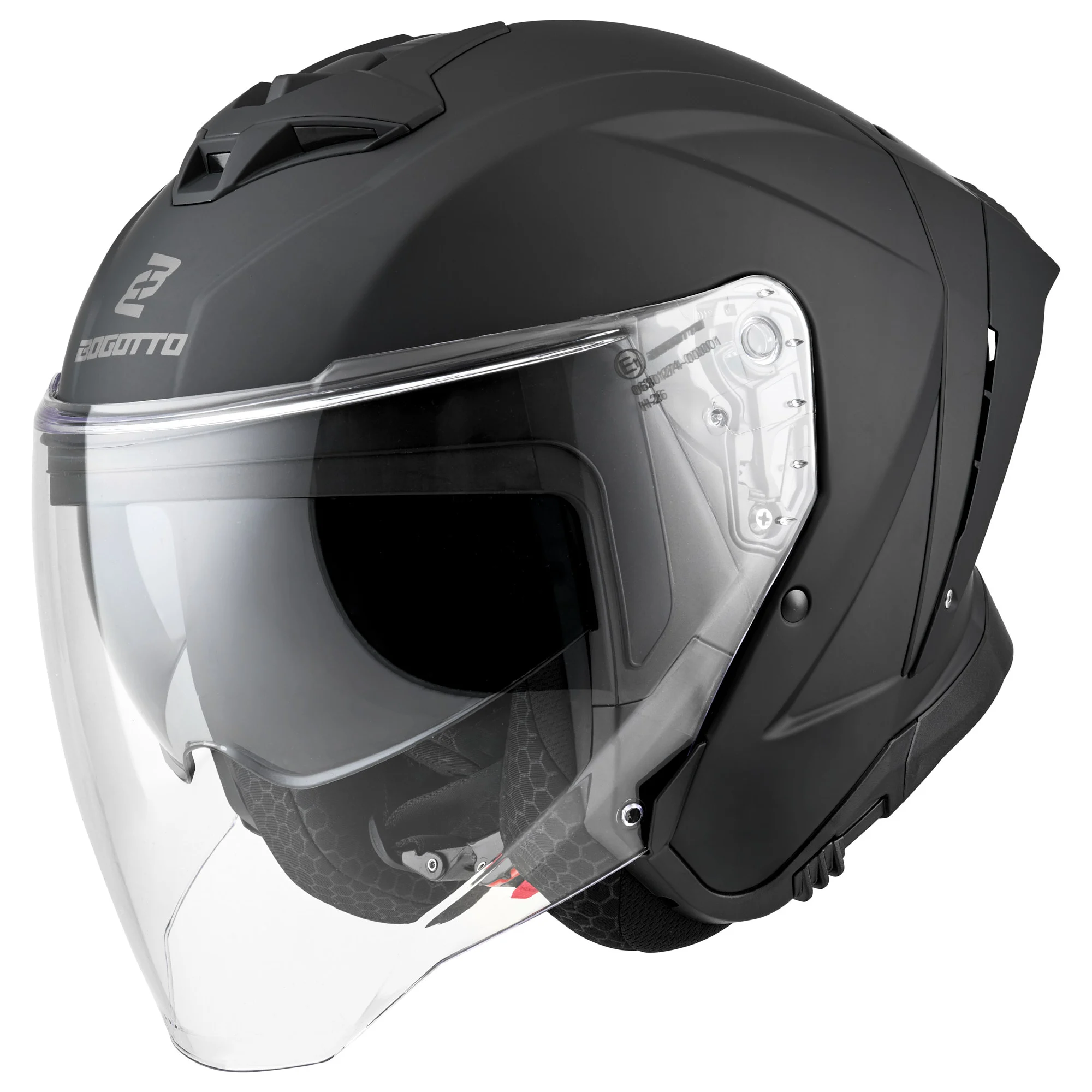 Bogotto H599 Jet Helmet  black matt