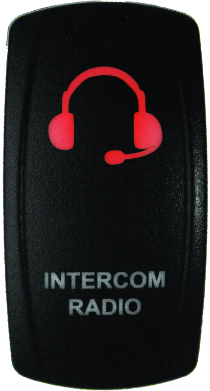 DragonFire Racing Lighted Switch Int/Rad On/Off Red Led - 522627