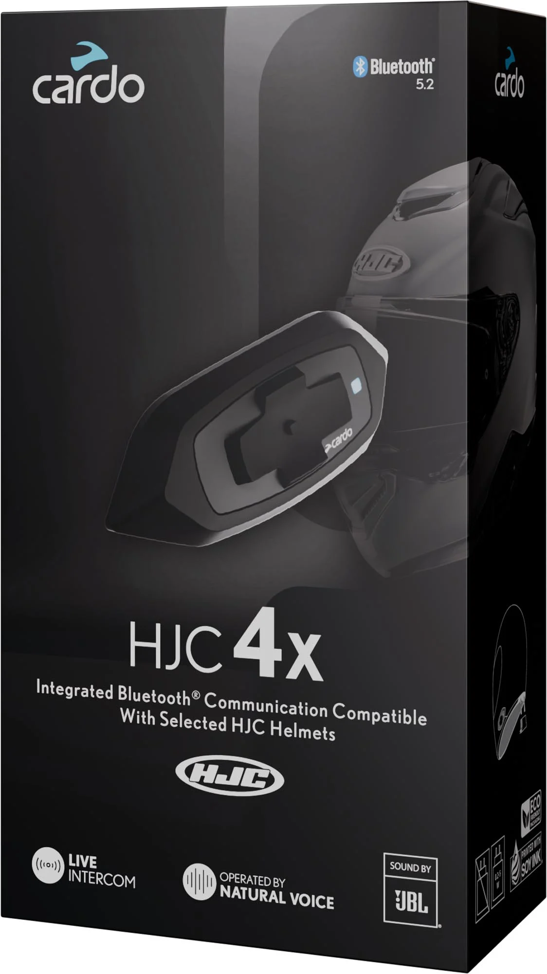 Cardo HJC 4X Bluetooth Communication System Single Pack