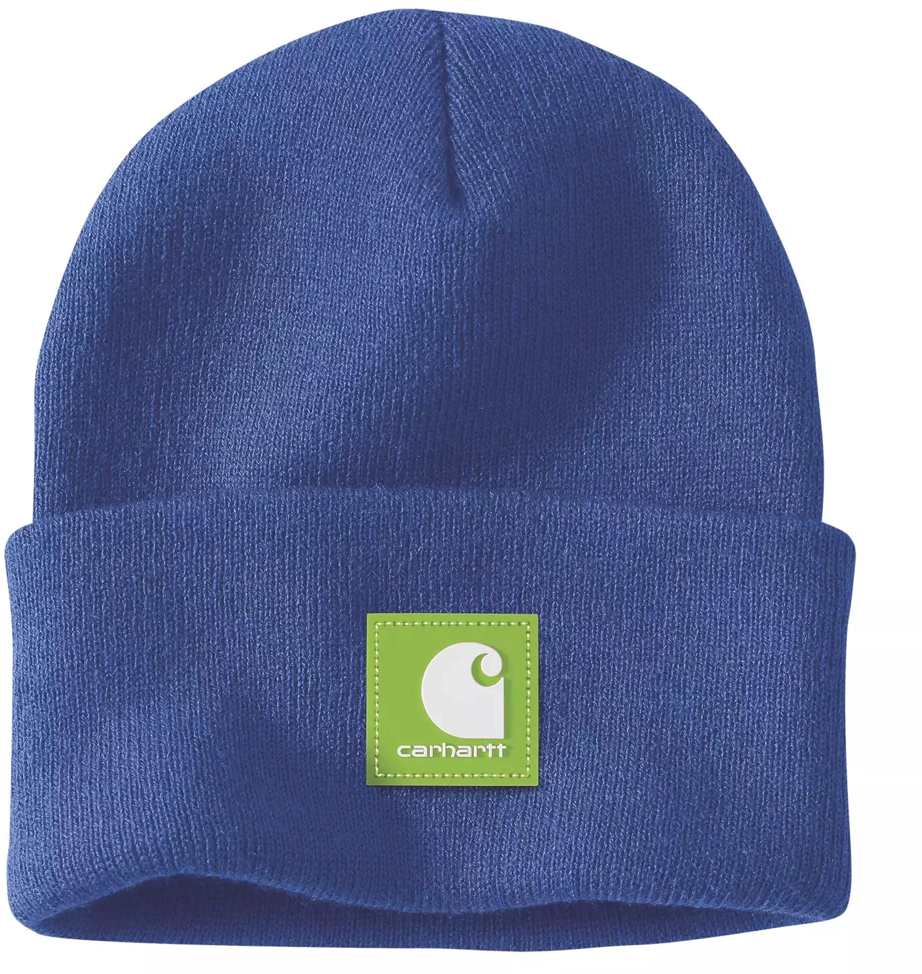 Carharrt Rubber Patch Watch Beanie  blue