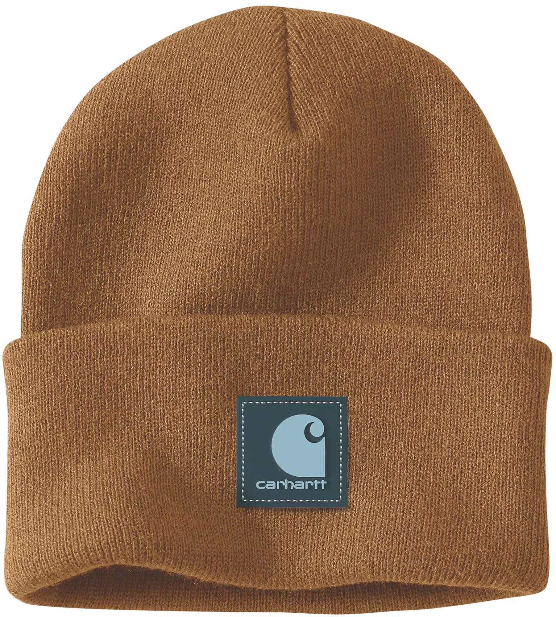 Carharrt Rubber Patch Watch Beanie  brown
