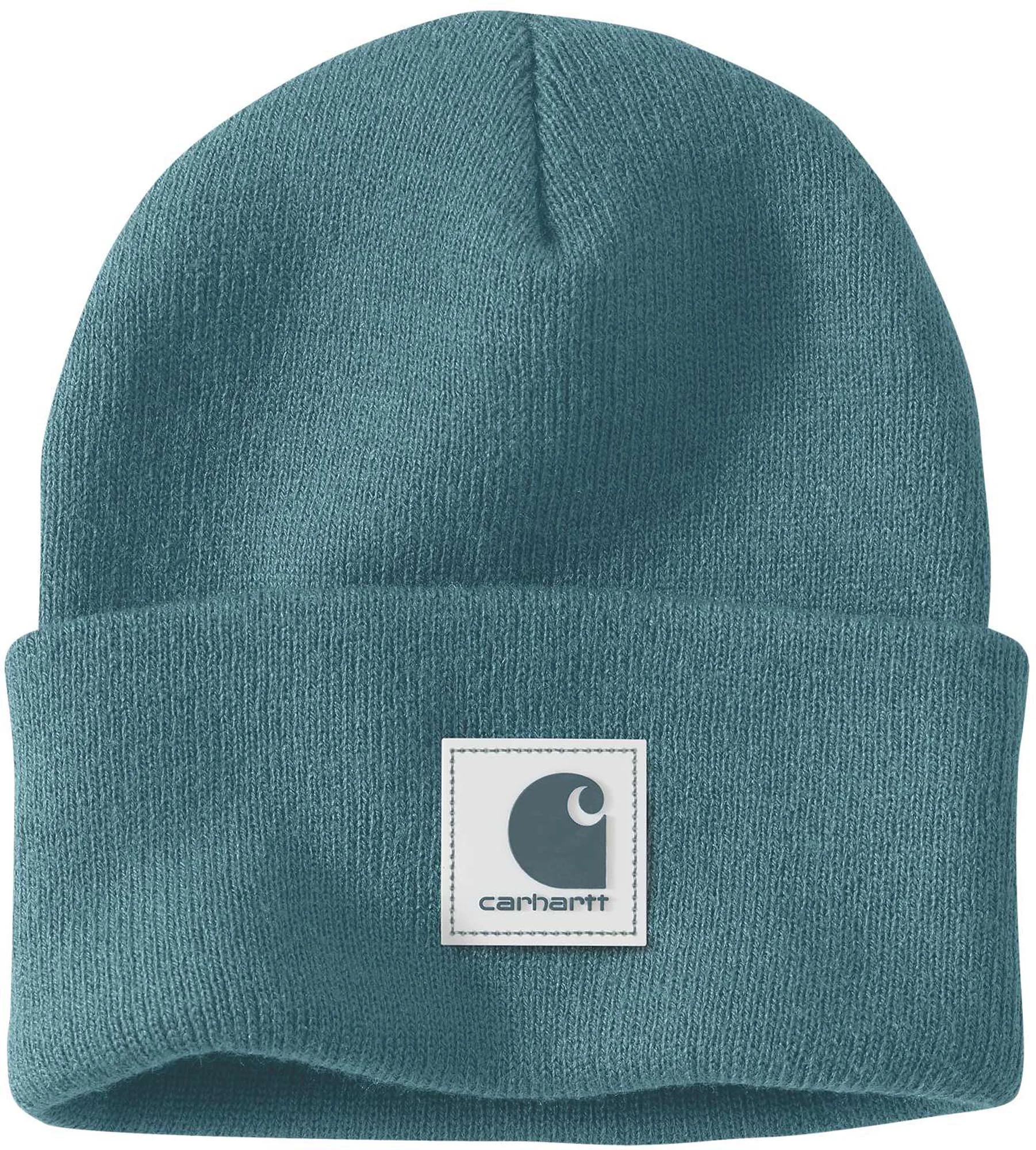 Carharrt Rubber Patch Watch Beanie  turquoise