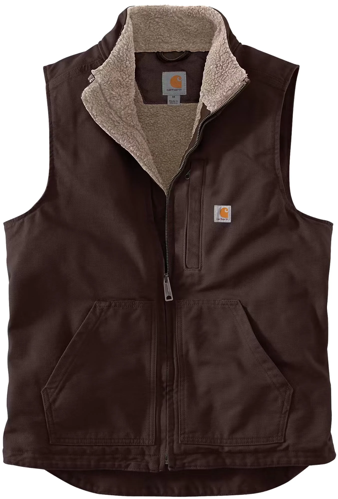 Carhartt Duck Mock Neck Vest  dark brown