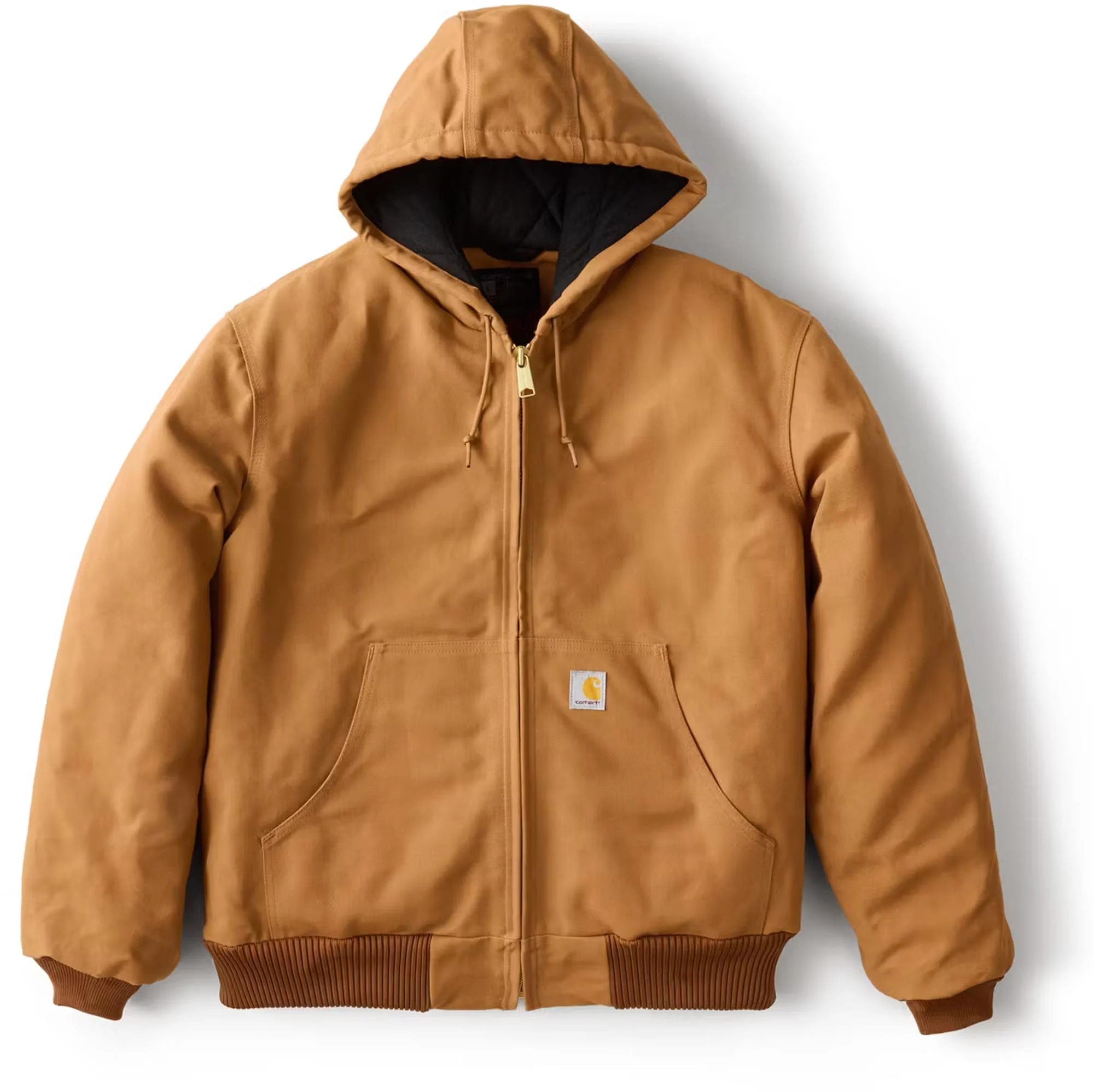 Carhartt Firm Duck Insulated Flannel-Lined Active Textile Jacket  dark brown