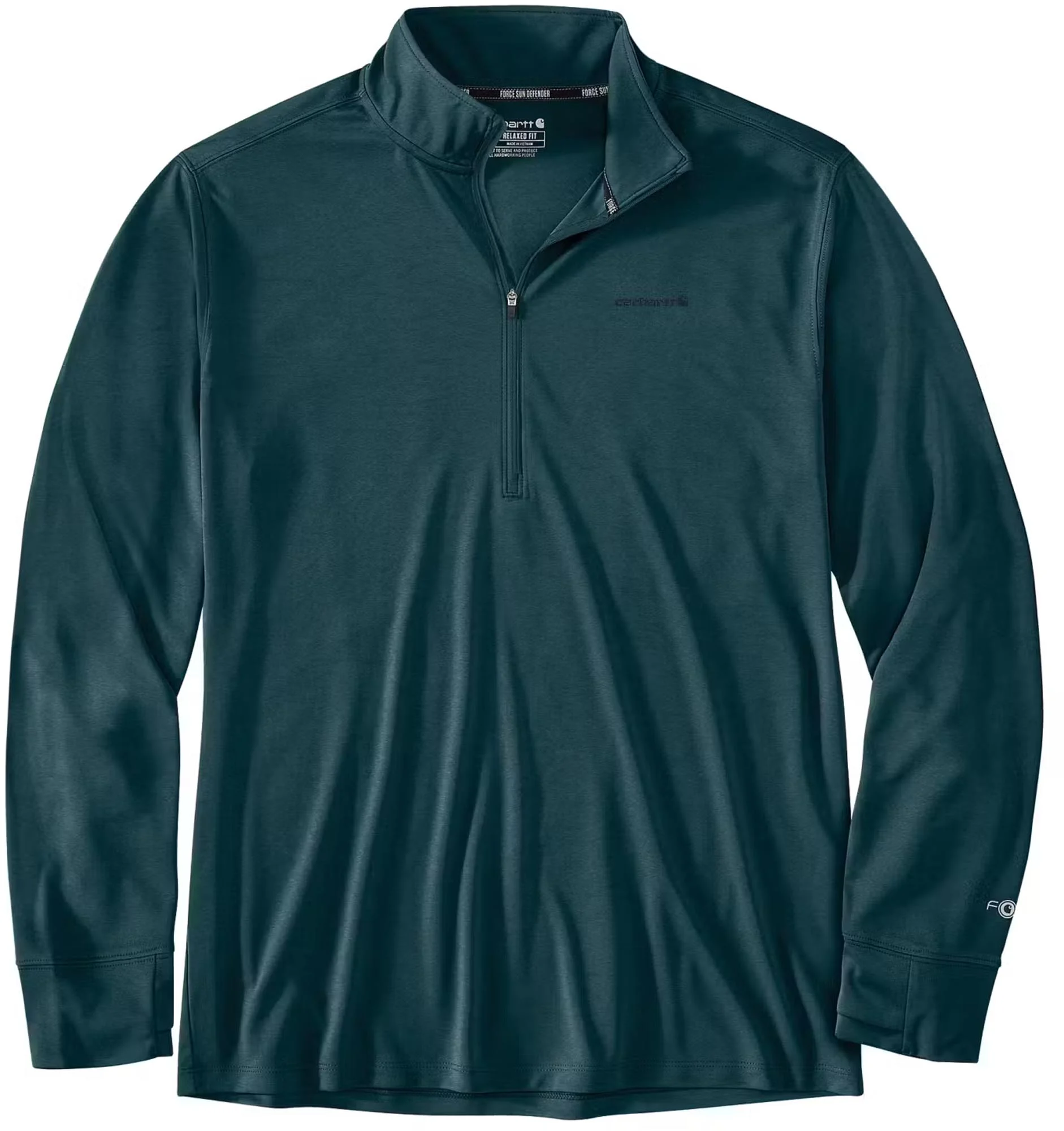 Carhartt Force Sun Defender Relaxed Half-Zip Functional Shirt  blue/green