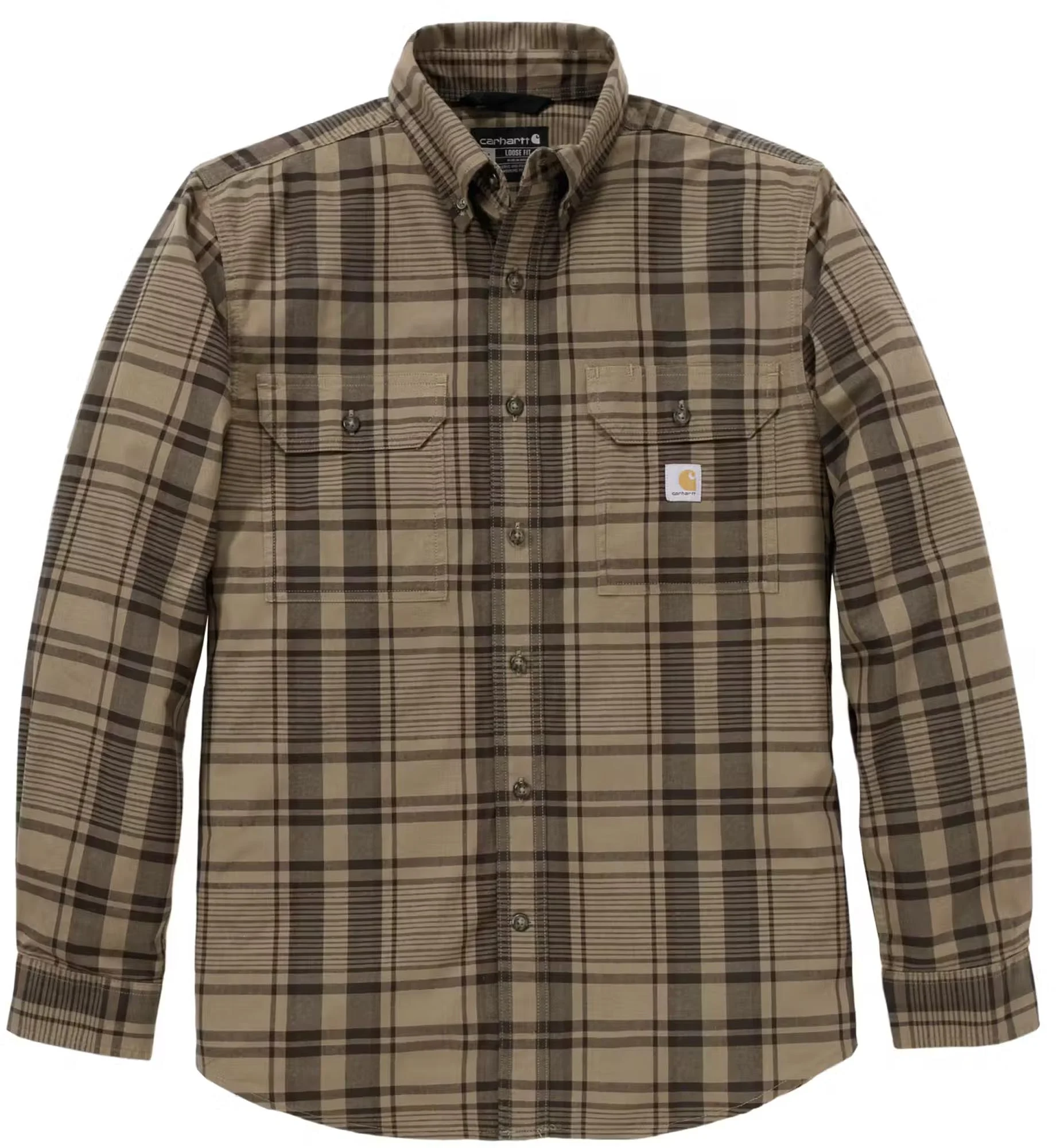 Carhartt Fort Loose LS Plaid Shirt  brown