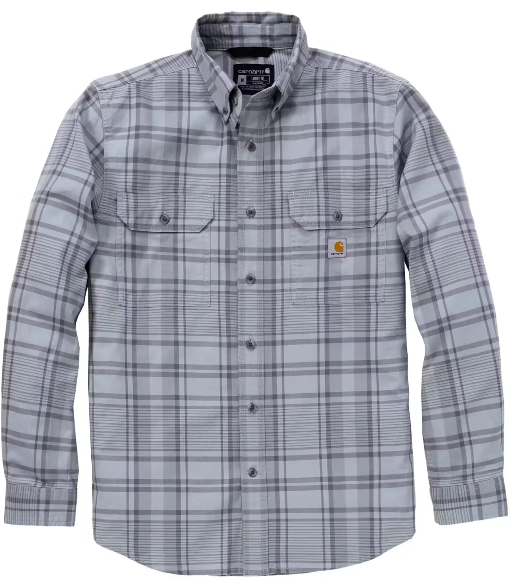Carhartt Fort Loose LS Plaid Shirt  grey