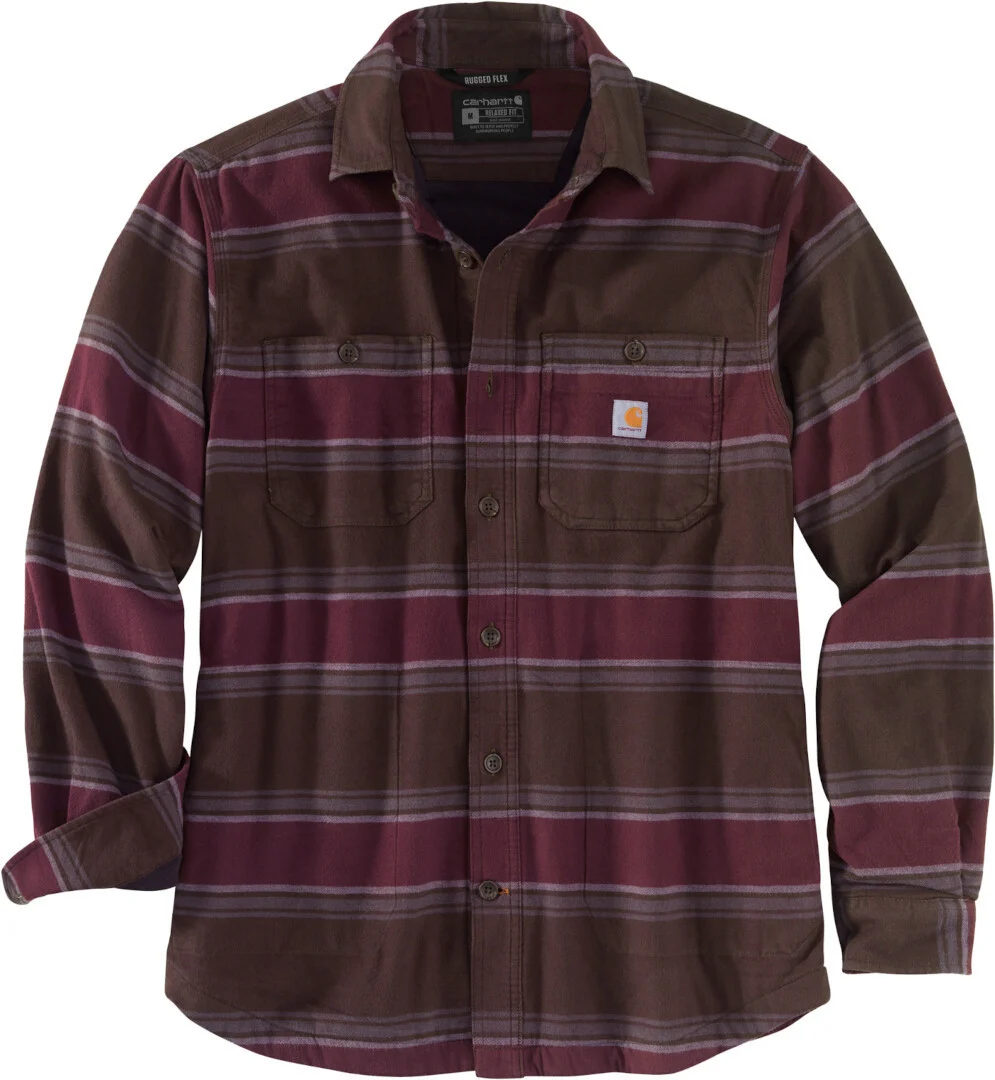 Carhartt Hamilton Fleece Lined Shirt  dark brown