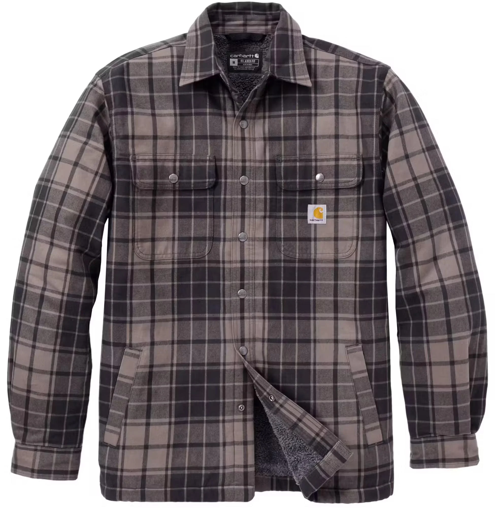 Carhartt Hubbard Plaid Shirt Jacket  grey/beige