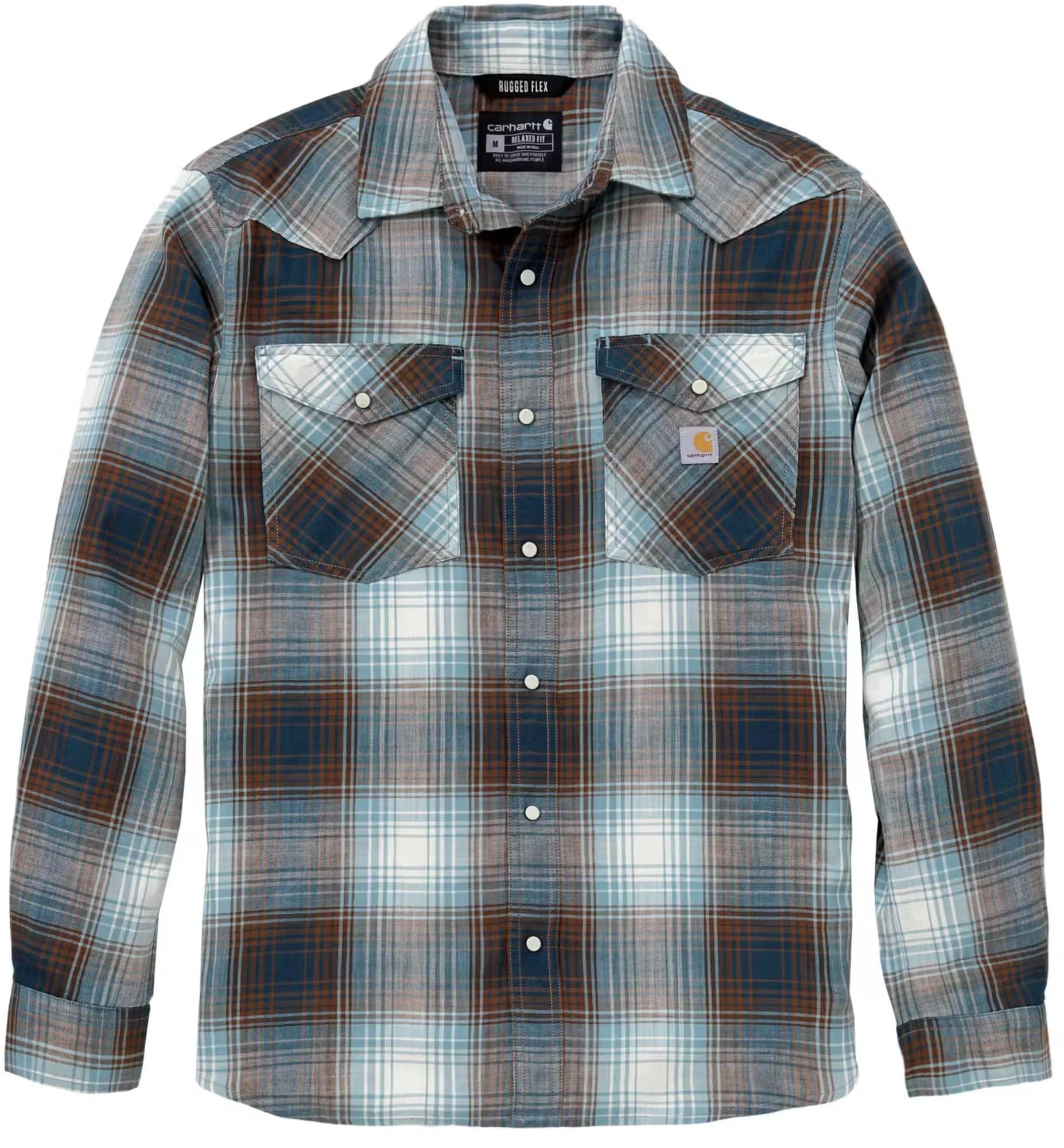 Carhartt Montana Bozeman Relaxed Plaid Shirt  blue/brown
