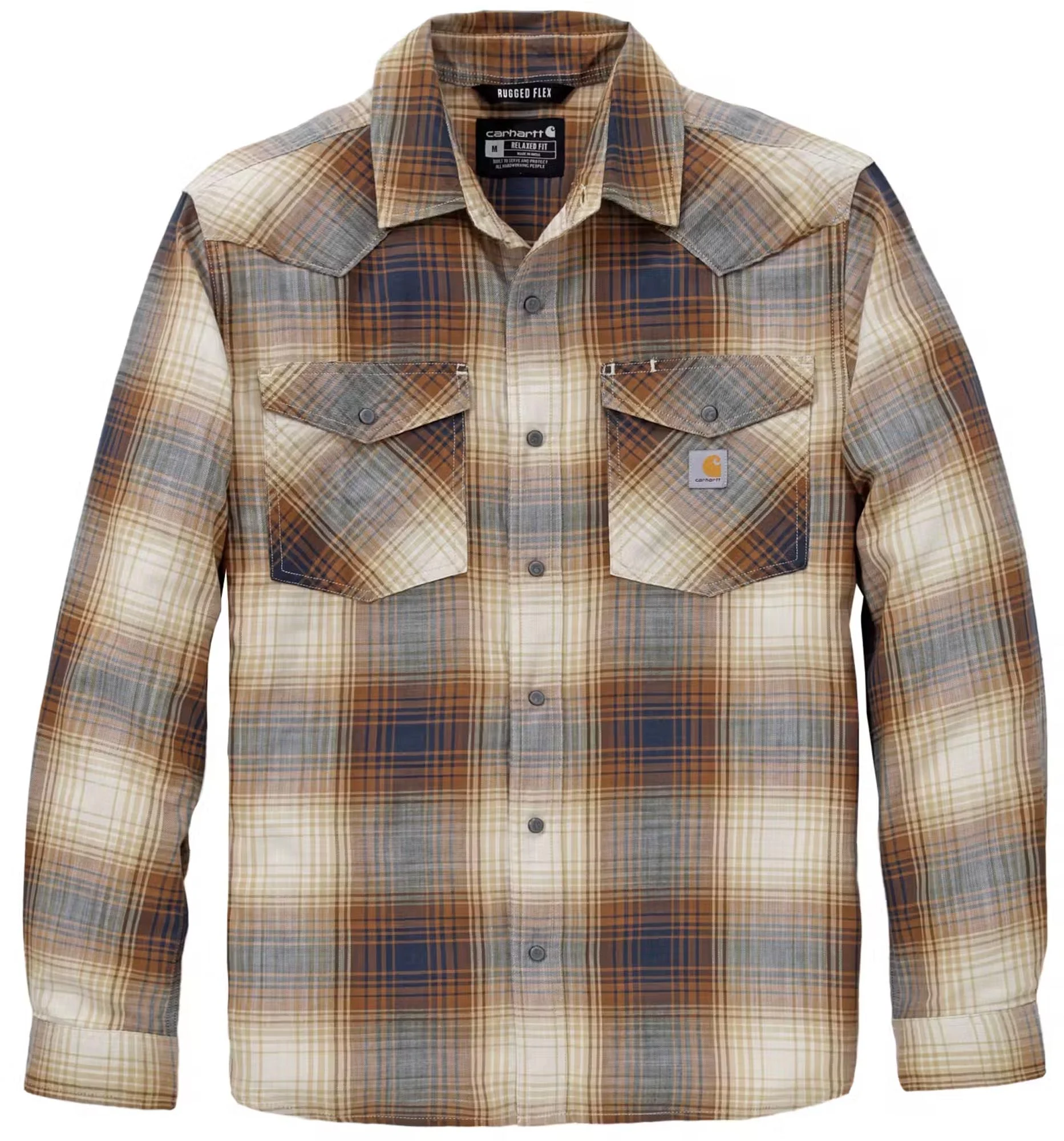 Carhartt Montana Bozeman Relaxed Plaid Shirt  sand brown