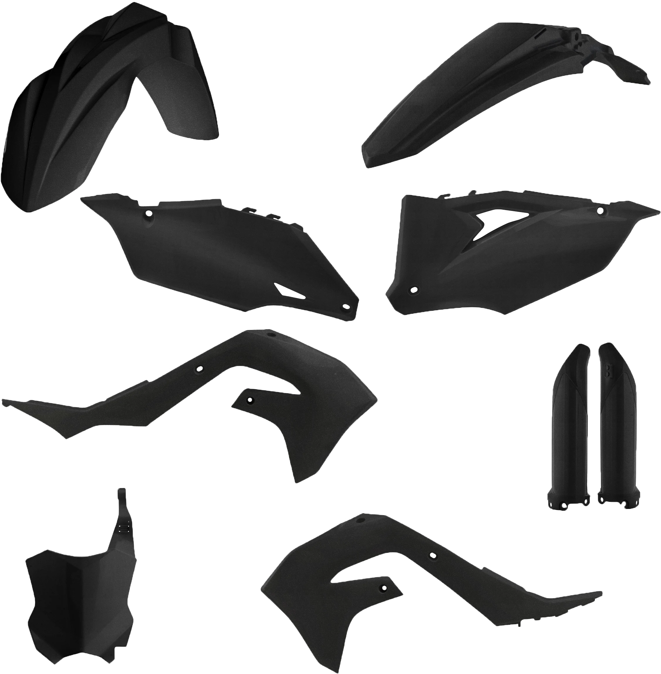Full Plastic Kit Kaw Black Metallic