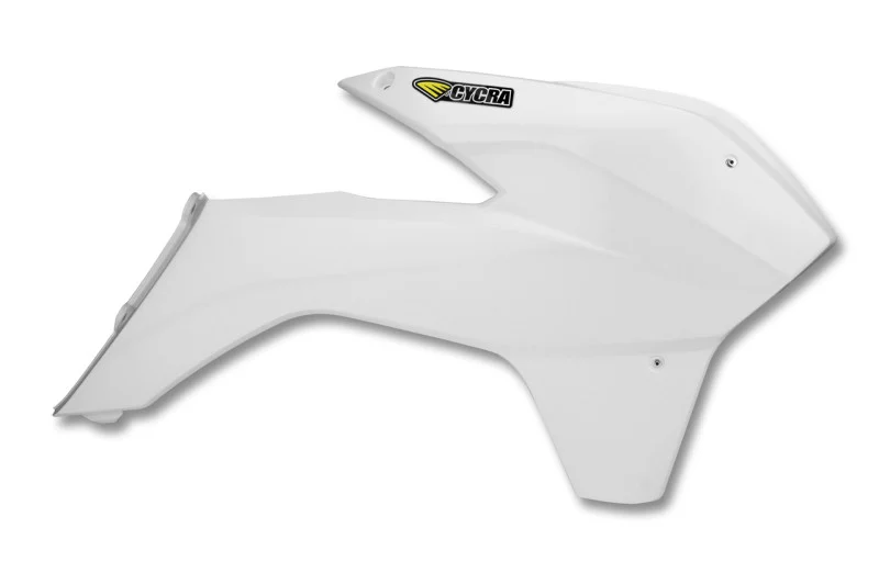 Cycra 13-15 KTM 125 SX Powerflow Radiator Shrouds - White - 1CYC-1899-42
