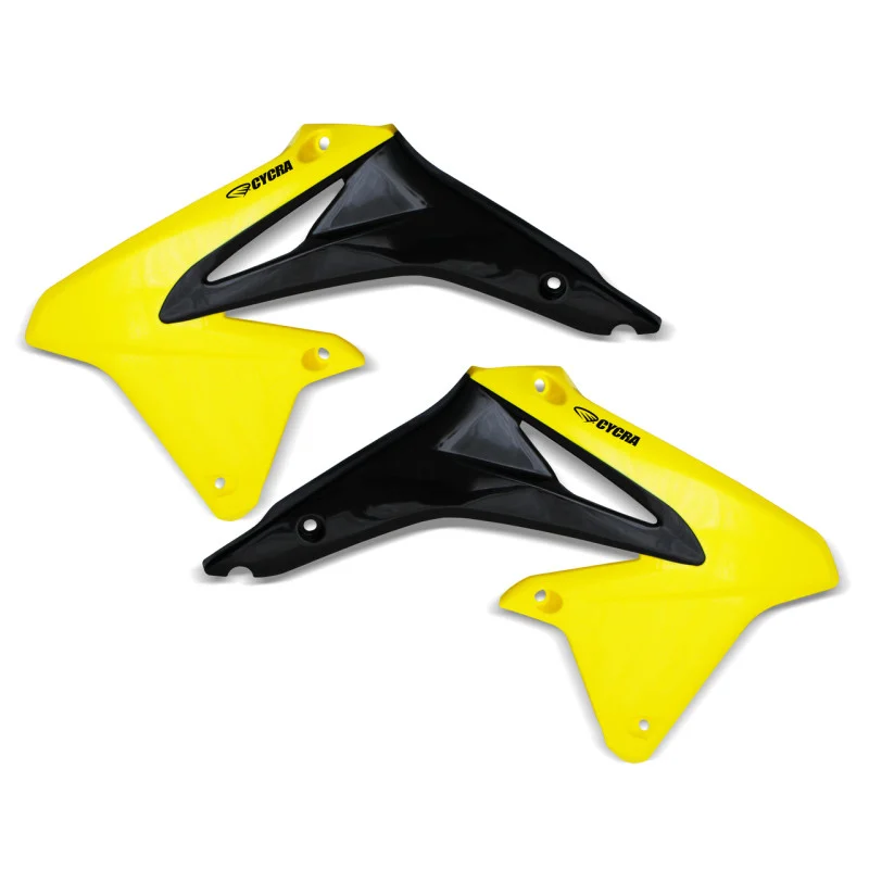 Cycra 08-17 Suzuki RMZ-450 Powerflow Radiator Shrouds - Yellow - 1CYC-1869-55