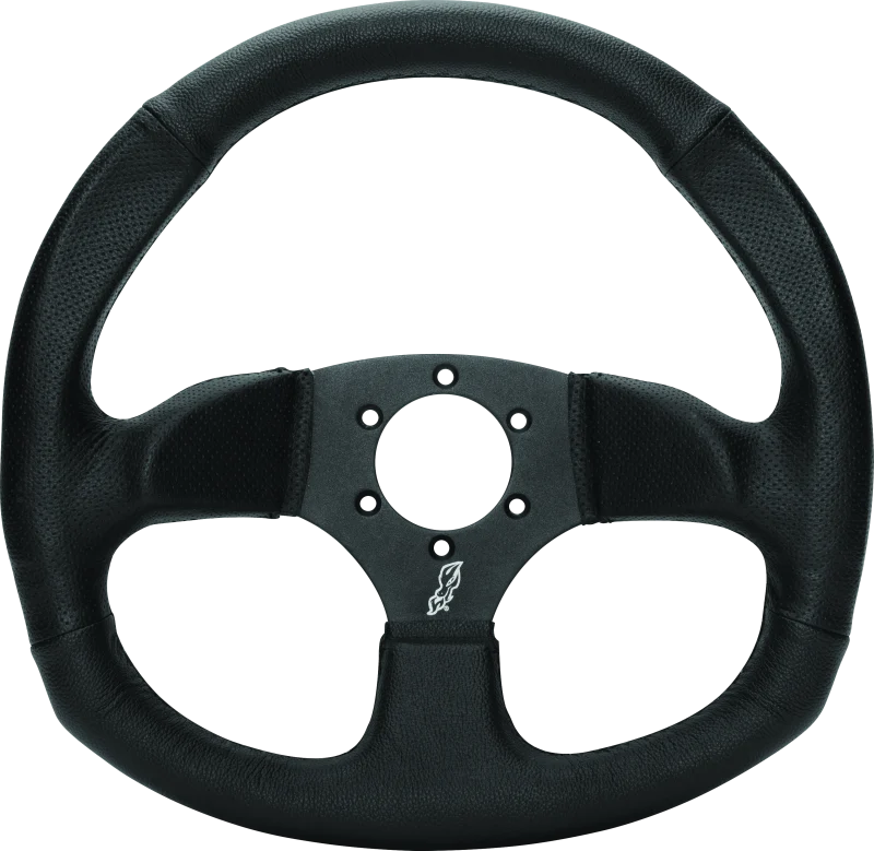 DragonFire Racing Steering Wheels - D-Shaped- Vinyl- Iron Series- 0in offset - 522162
