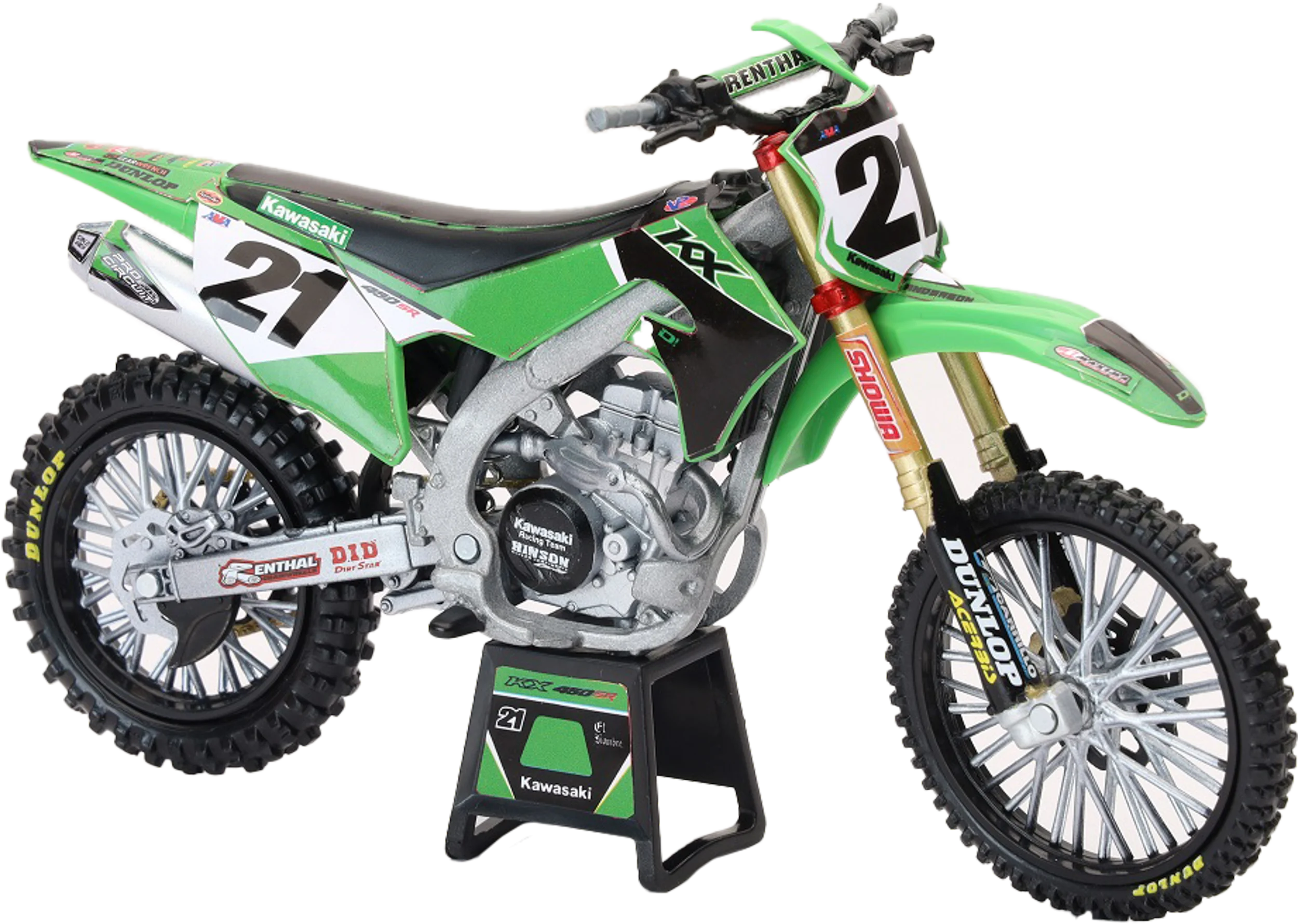 1:12 Scale Kawasaki Factory Team Kx450f Jason Anderson #21