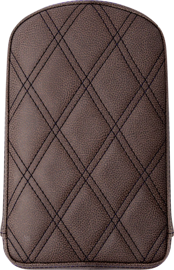 SADDLEMEN Sissy Bar Pad - Lattice Stitched - Brown 41145