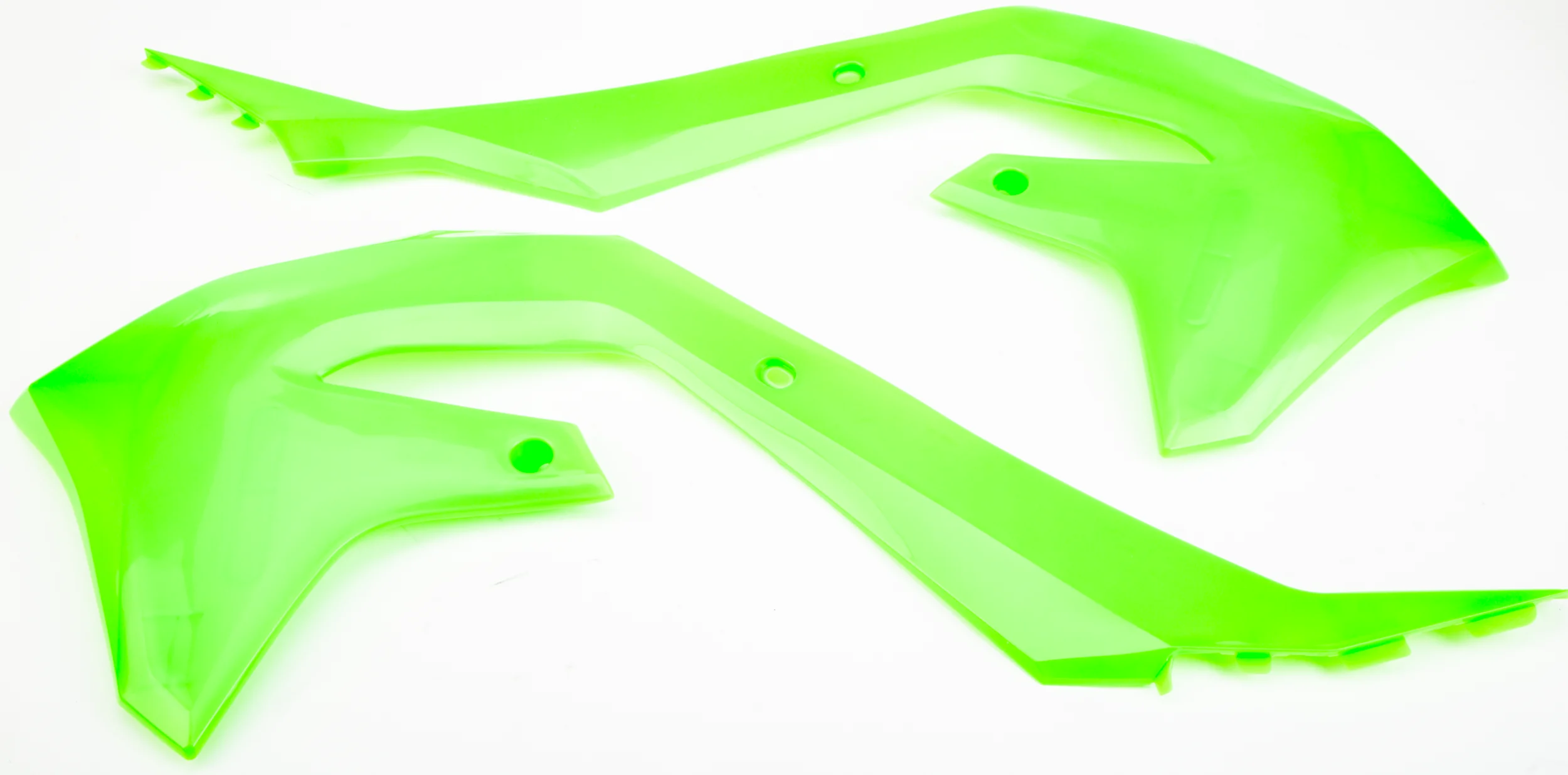 Radiator Scoops Lime Green Kaw