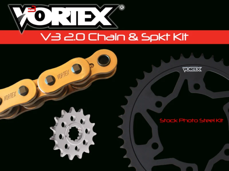 Vortex Racing V3 2.0 Chain and Sprocket Kit 3567-16,435CK-45,G525SX3-108- Gold - CKG6446