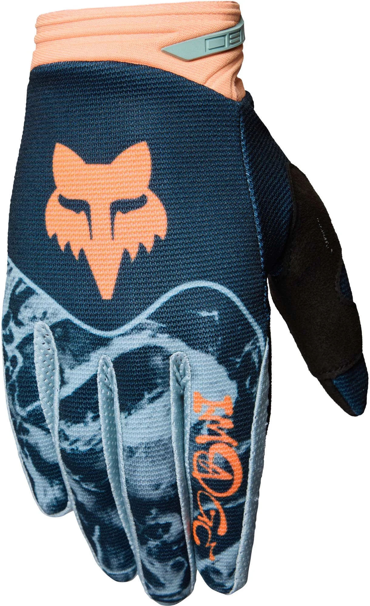 FOX 180 Image Print Motocross Gloves  blue/orange