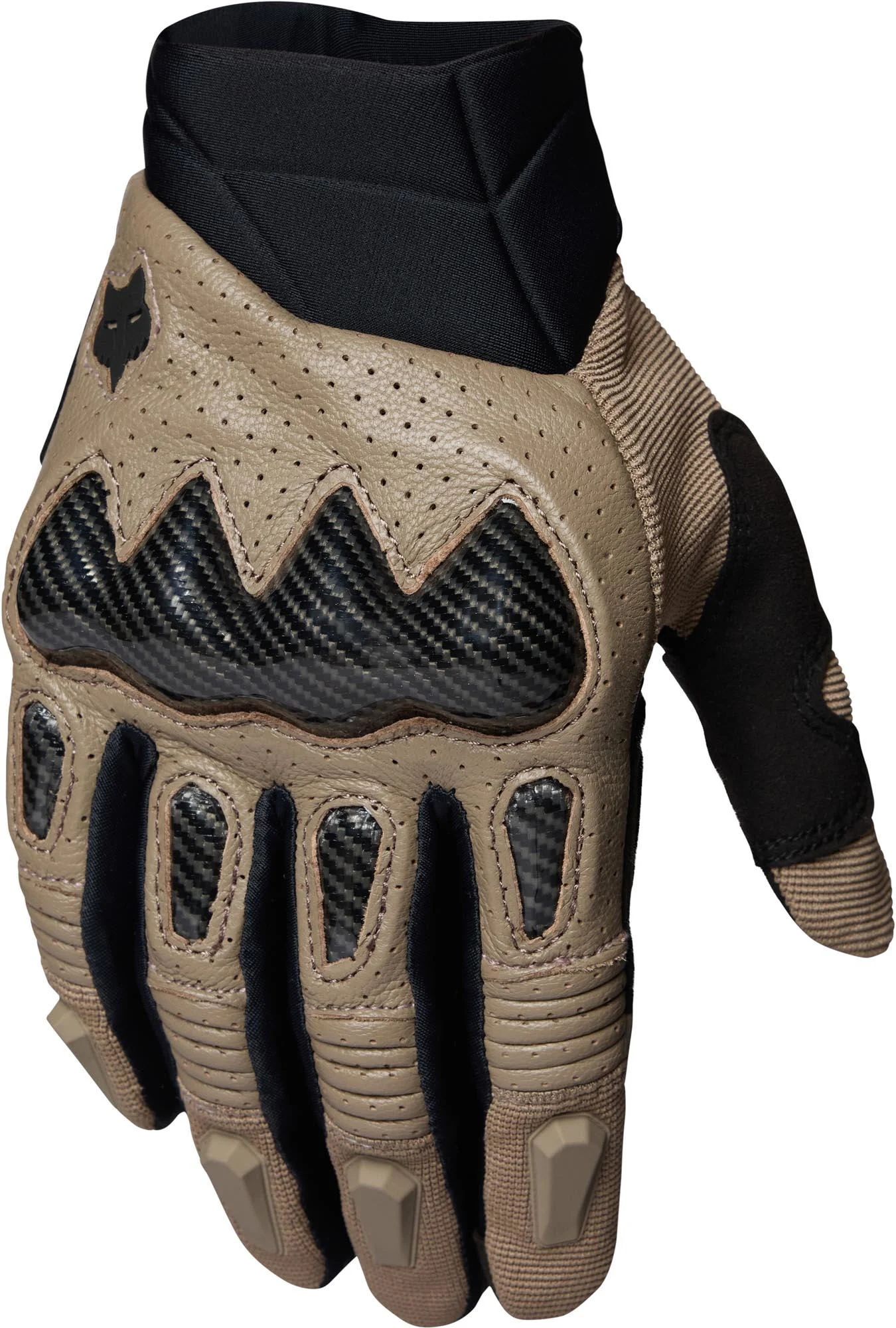 FOX Bomber perforated Motocross Gloves  brown/black