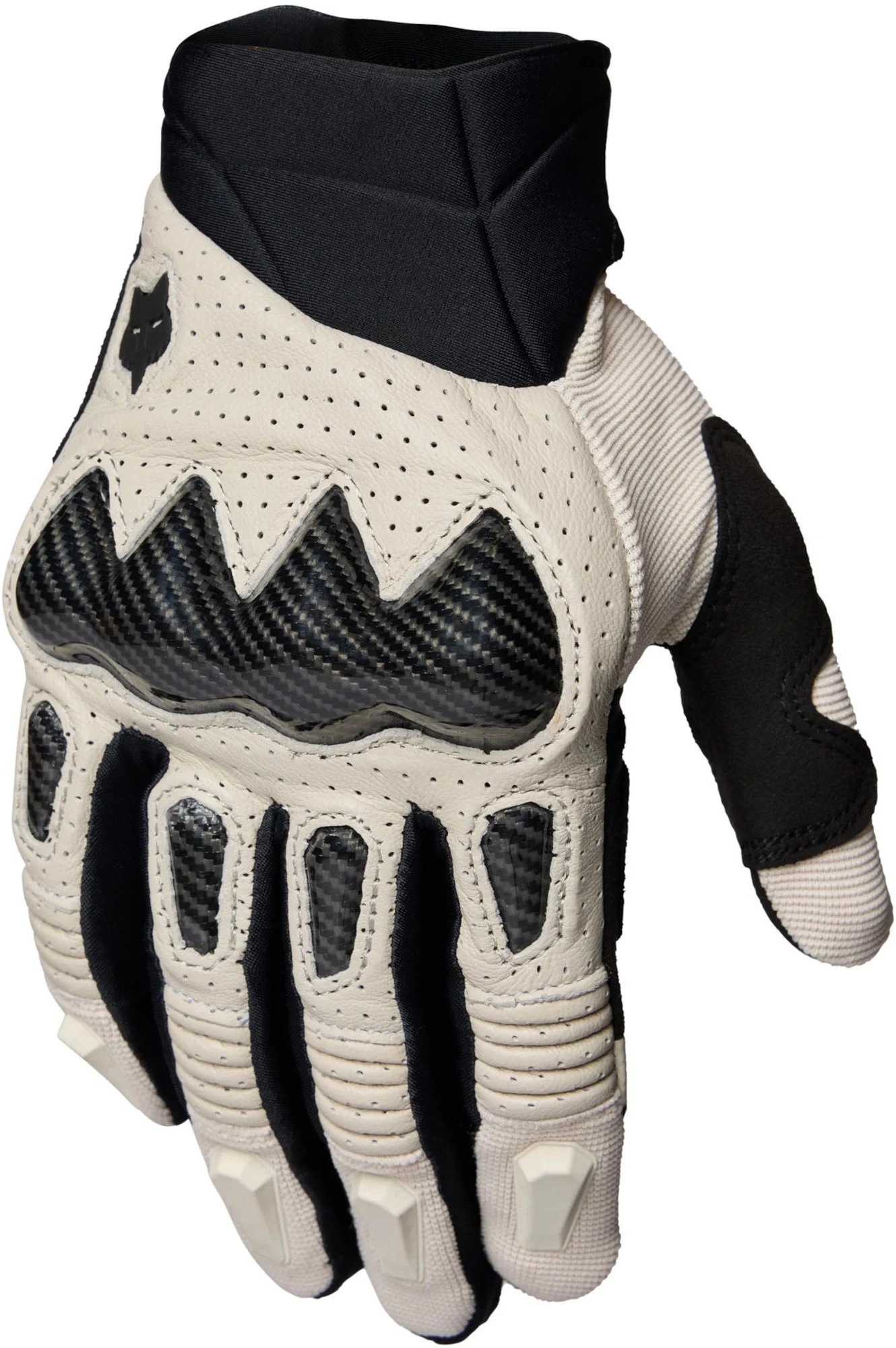 FOX Bomber perforated Motocross Gloves  beige/black