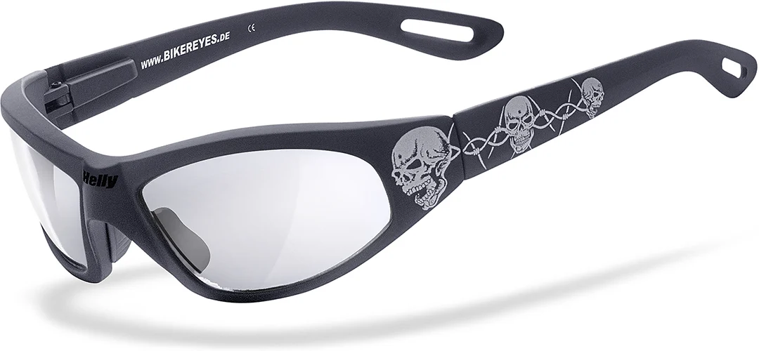 Helly Bikereyes Black Angel Tribal Self-Tinting Sunglasses  grey