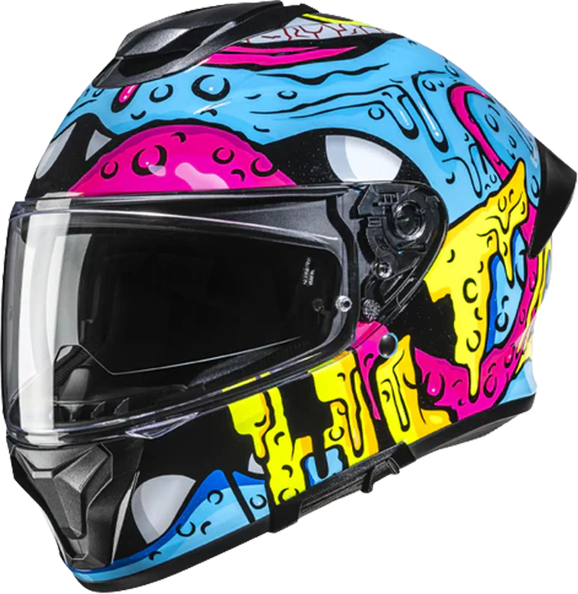 HJC C71 Squeeze Helmet  blue/yellow/black
