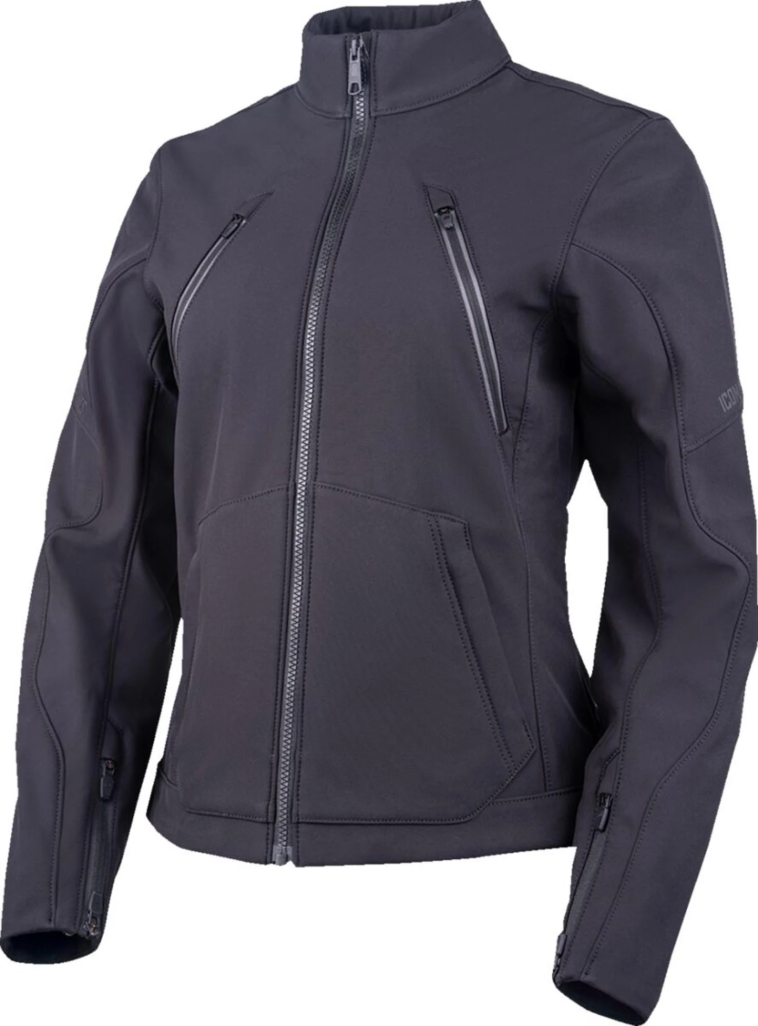 Icon Merc 3 Ladies Motorcycle Textile Jacket  black