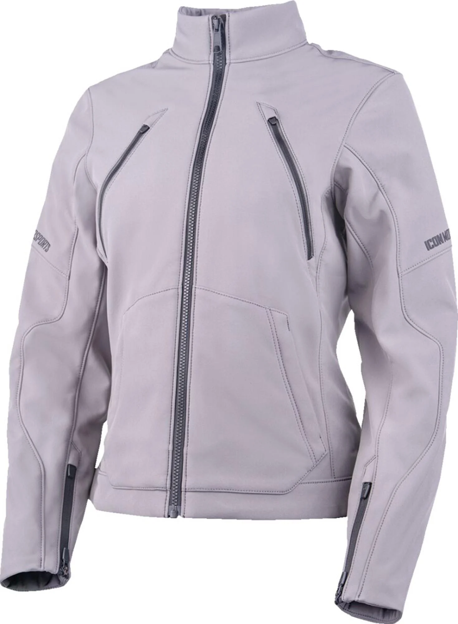 Icon Merc 3 Ladies Motorcycle Textile Jacket  grey