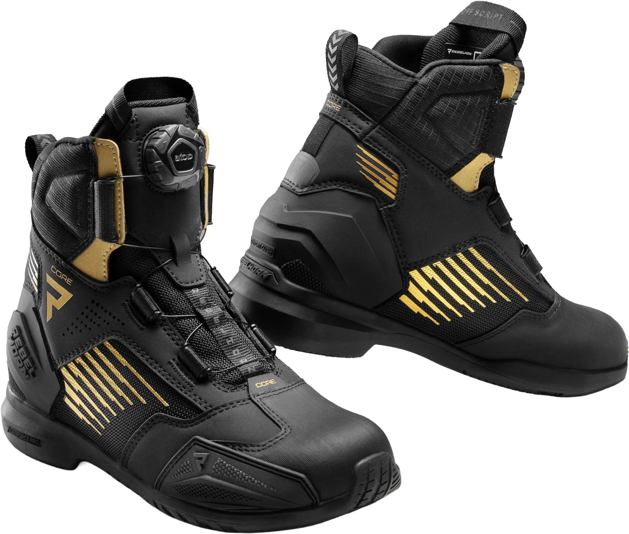 Rebelhorn Core Ladies Motorcycle Shoes  black/gold