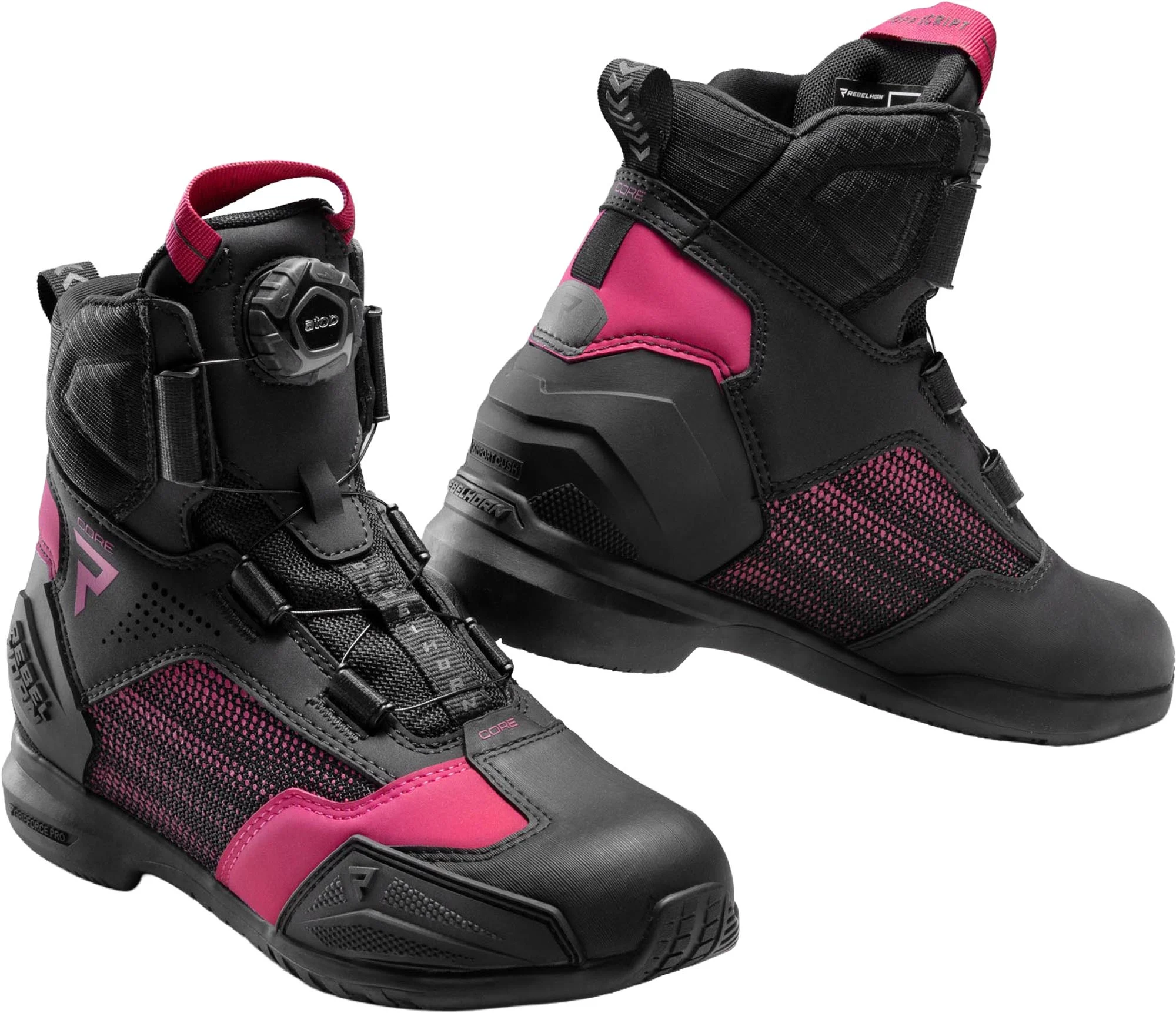 Rebelhorn Core Ladies Motorcycle Shoes  black/pink