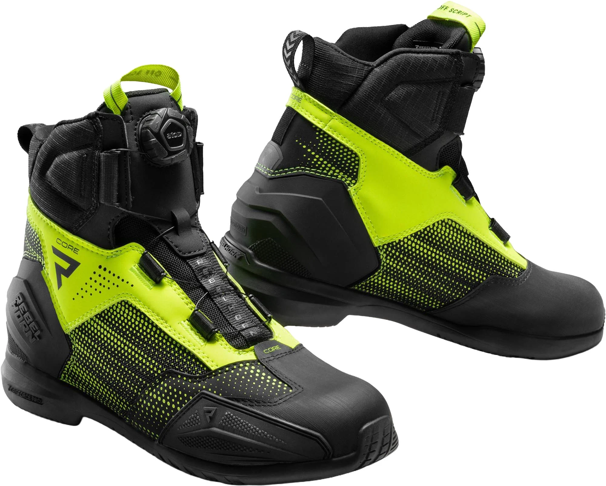 Rebelhorn Core Motorcycle Shoes  black/yellow