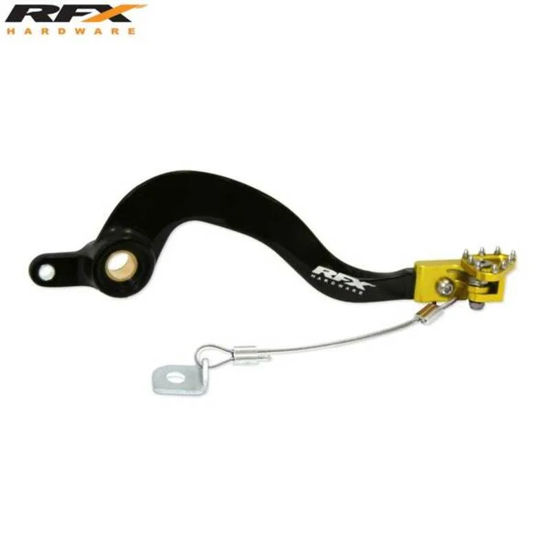 RFX Pro ST Rear Brake Lever (Black/Yellow) - Suzuki RM250