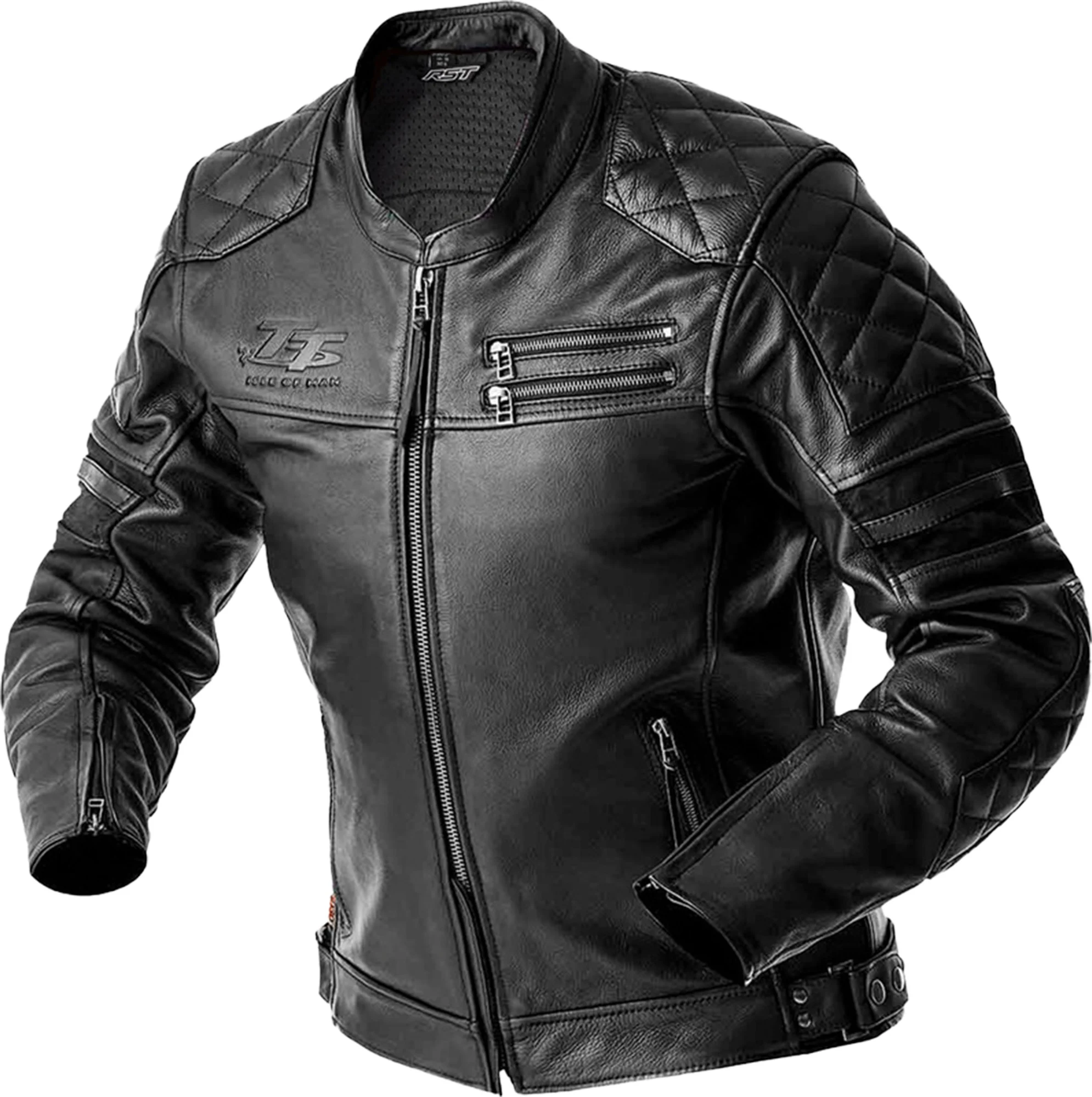 RST Hillberry D3O Motorcycle Leather Jacket  black