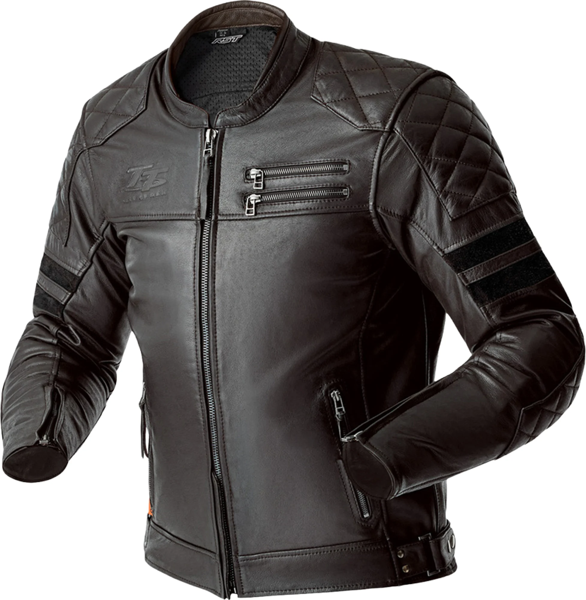 RST Hillberry D3O Motorcycle Leather Jacket  brown