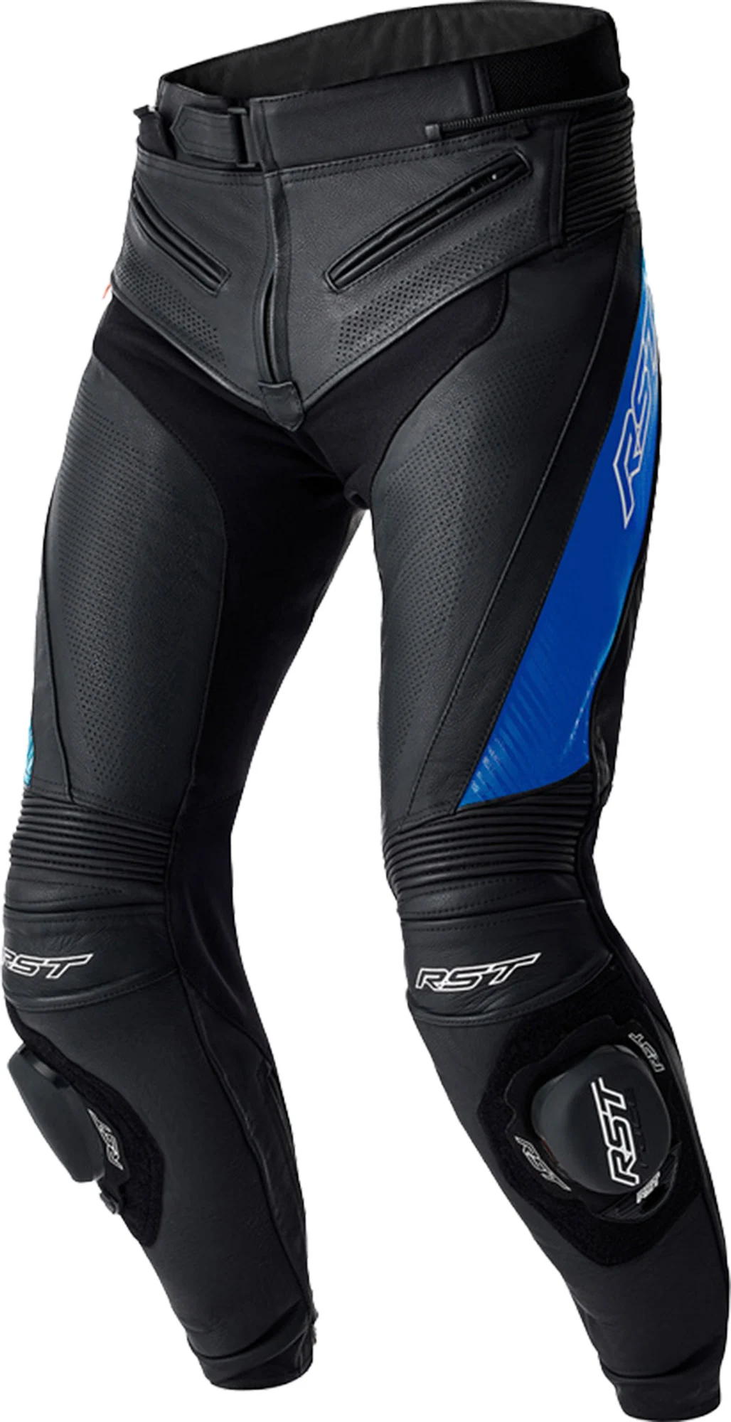 RST Tractech Evo D3O Motorcycle Leather Pants  black/blue